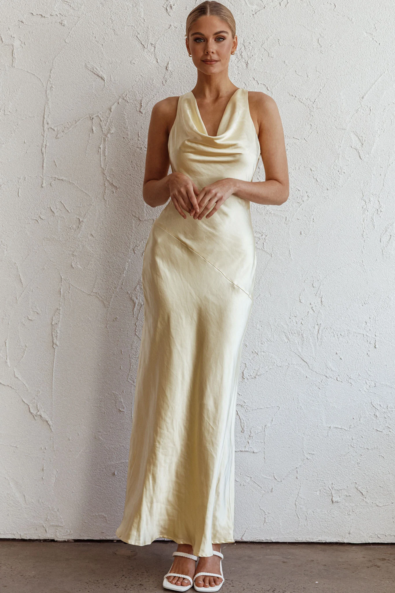 Cassiopeia Open Back Maxi Dress Butter - Image 8