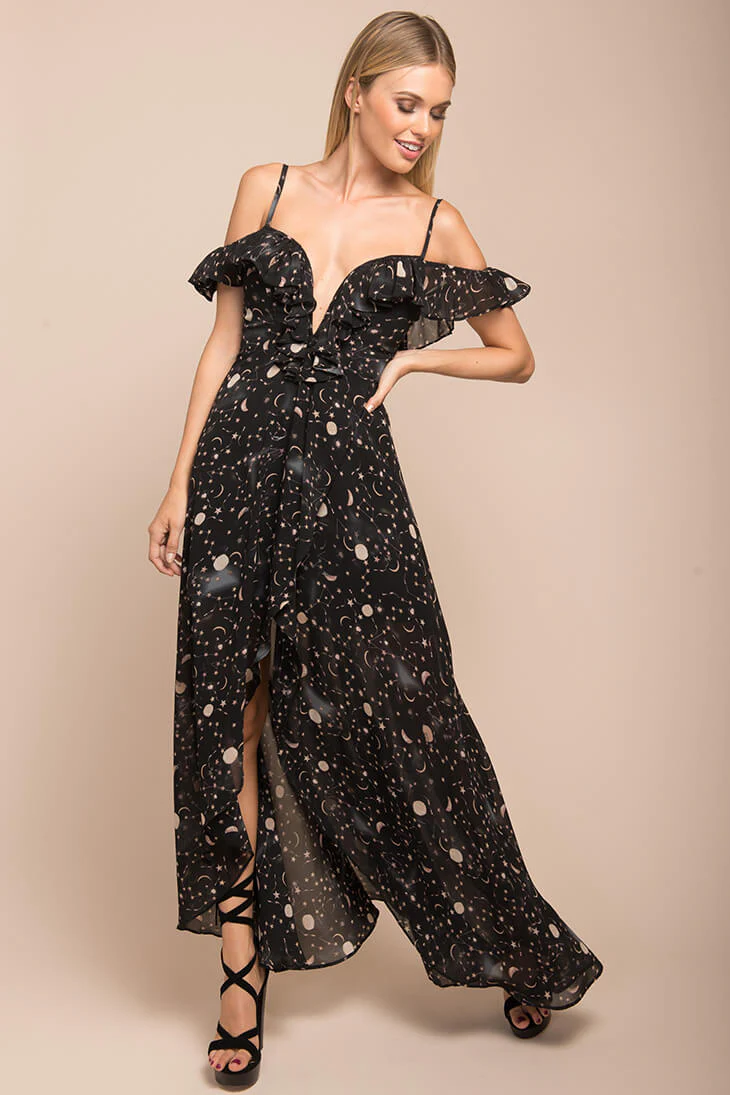 Celeste Star Print Maxi Dress - Image 2