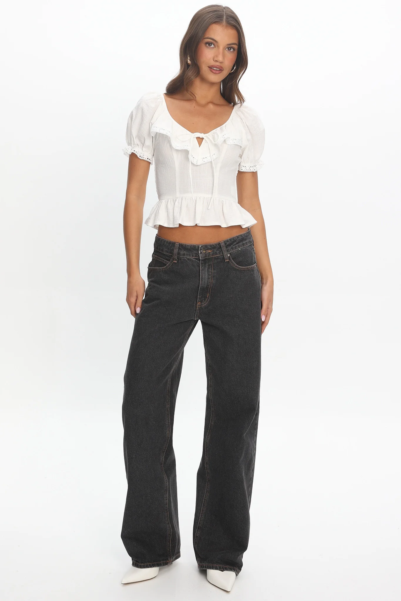 Chamilla Puff Sleeve Top Off White - Image 2