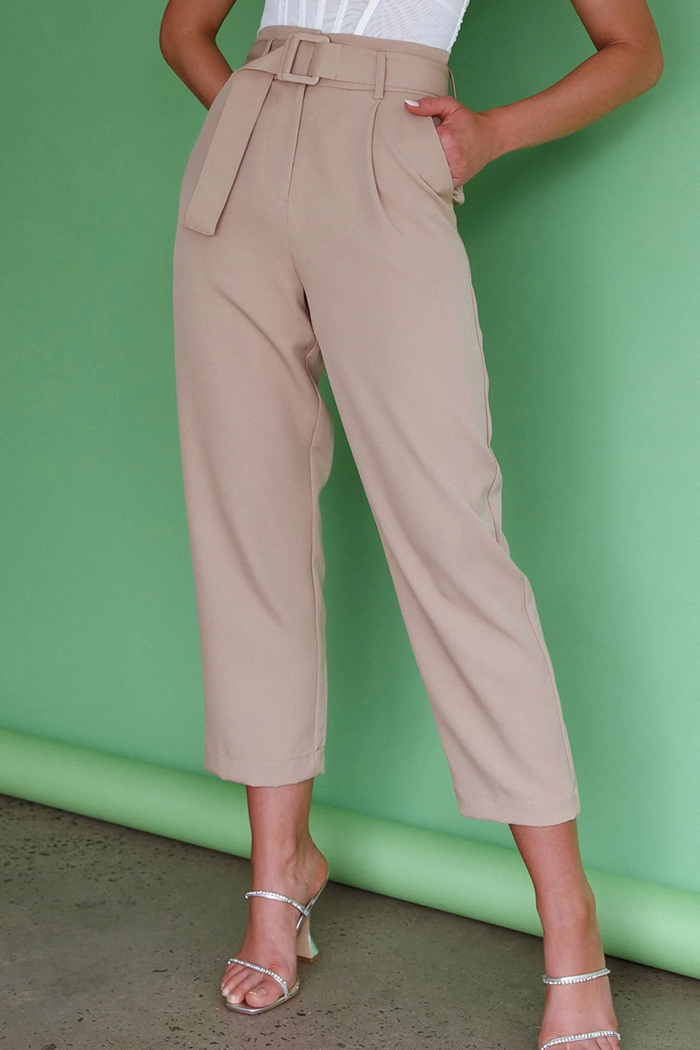 Chance Encounter Straight Leg Pants Latte - Image 7