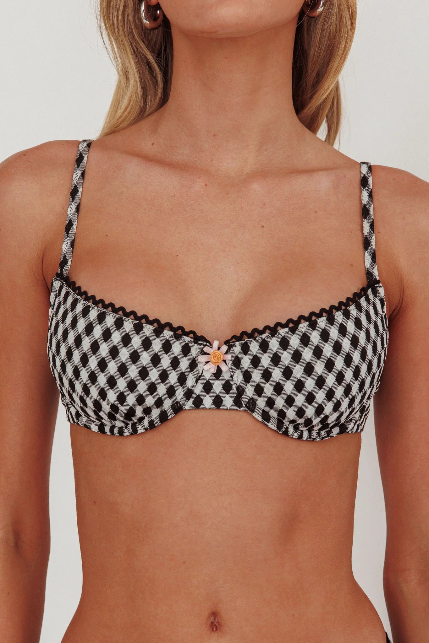 Cheerful Underwire Bikini Top Gingham - Image 3