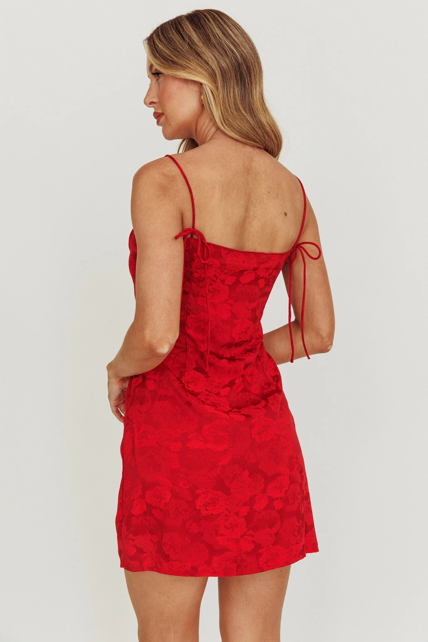 Come Here Mini Dress Red - Image 3