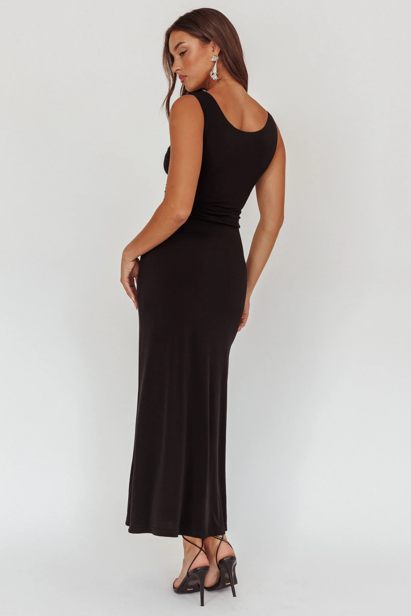 Costa Cut-Out Waist Maxi Dress Black - Image 2