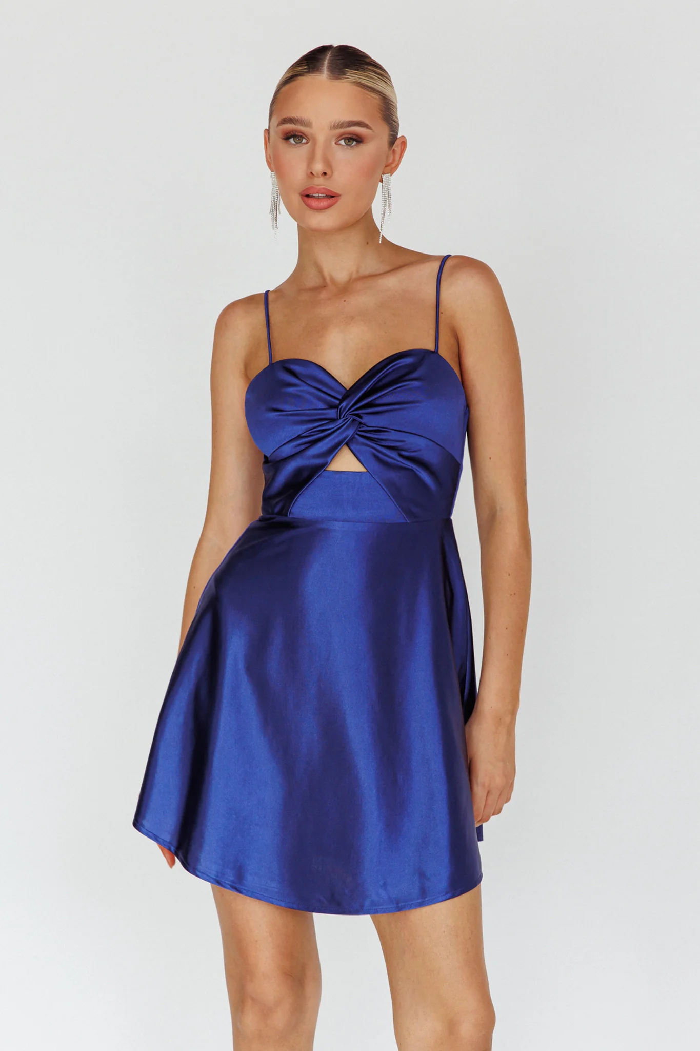 Cozumel Twist Bust Mini Dress Midnight Blue - Image 7