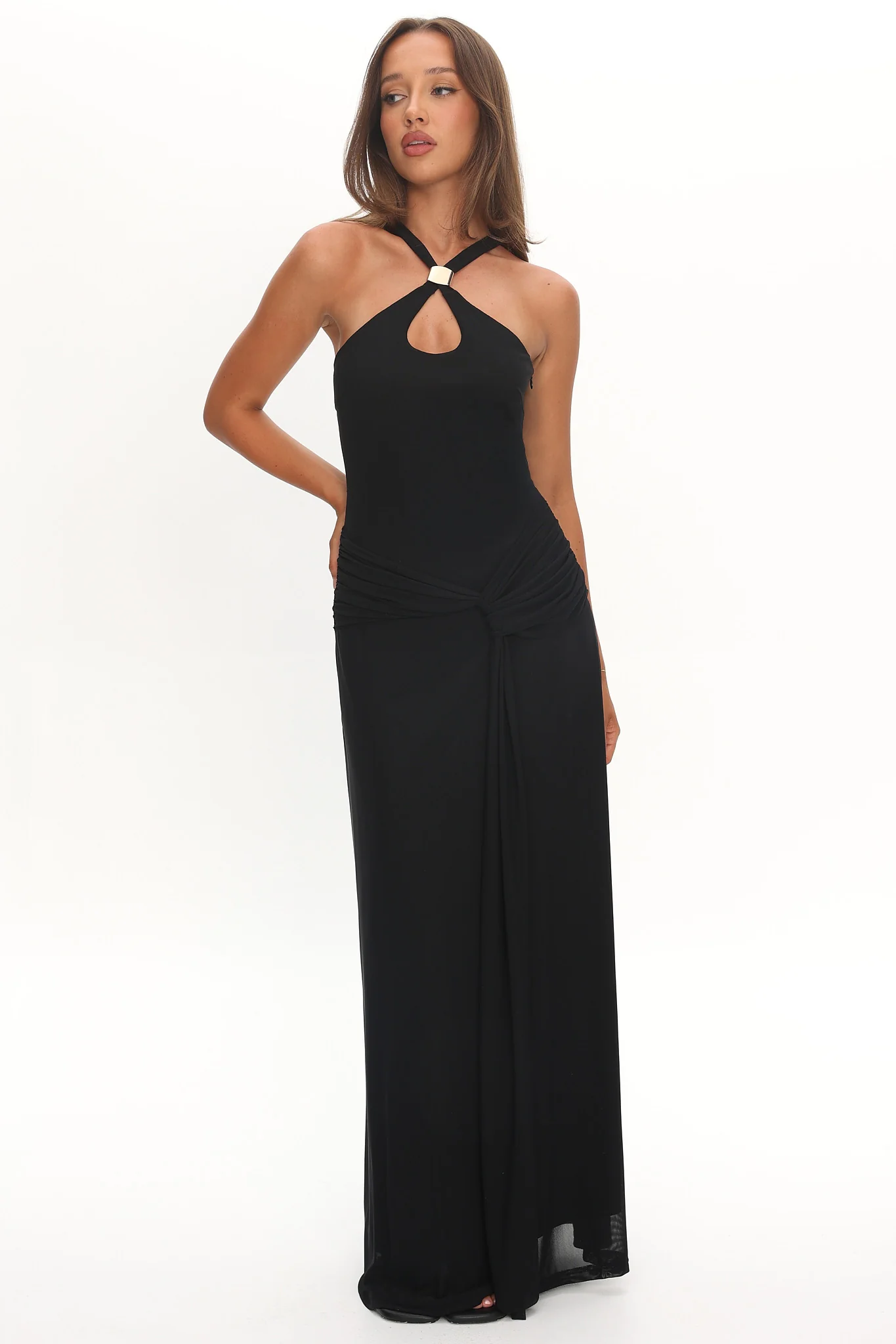 Cresida Keyhole Racerback Maxi Dress Black - Image 5