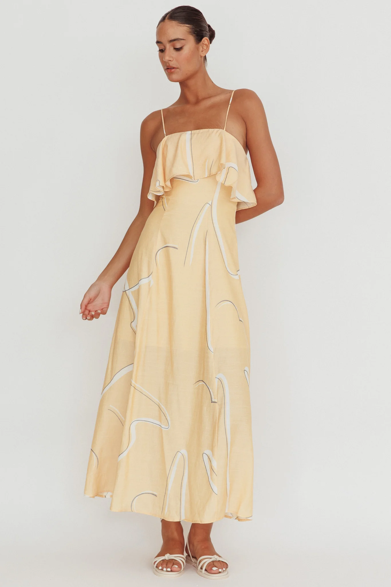 Cressida Line Ruffle Maxi Dress Mango - Image 5