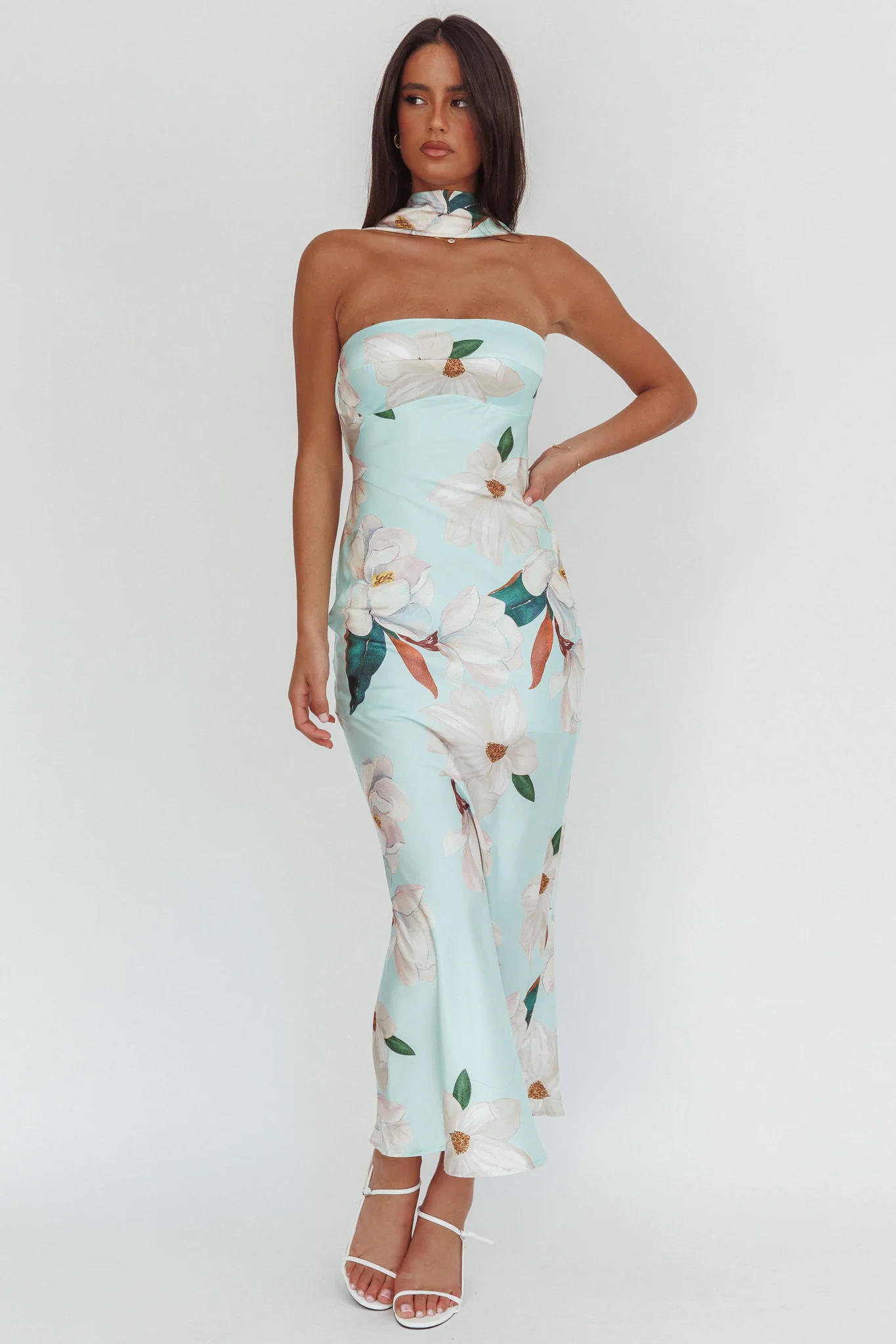 Damsel Reverse Halter Maxi Dress Magnolia Mint - Image 4