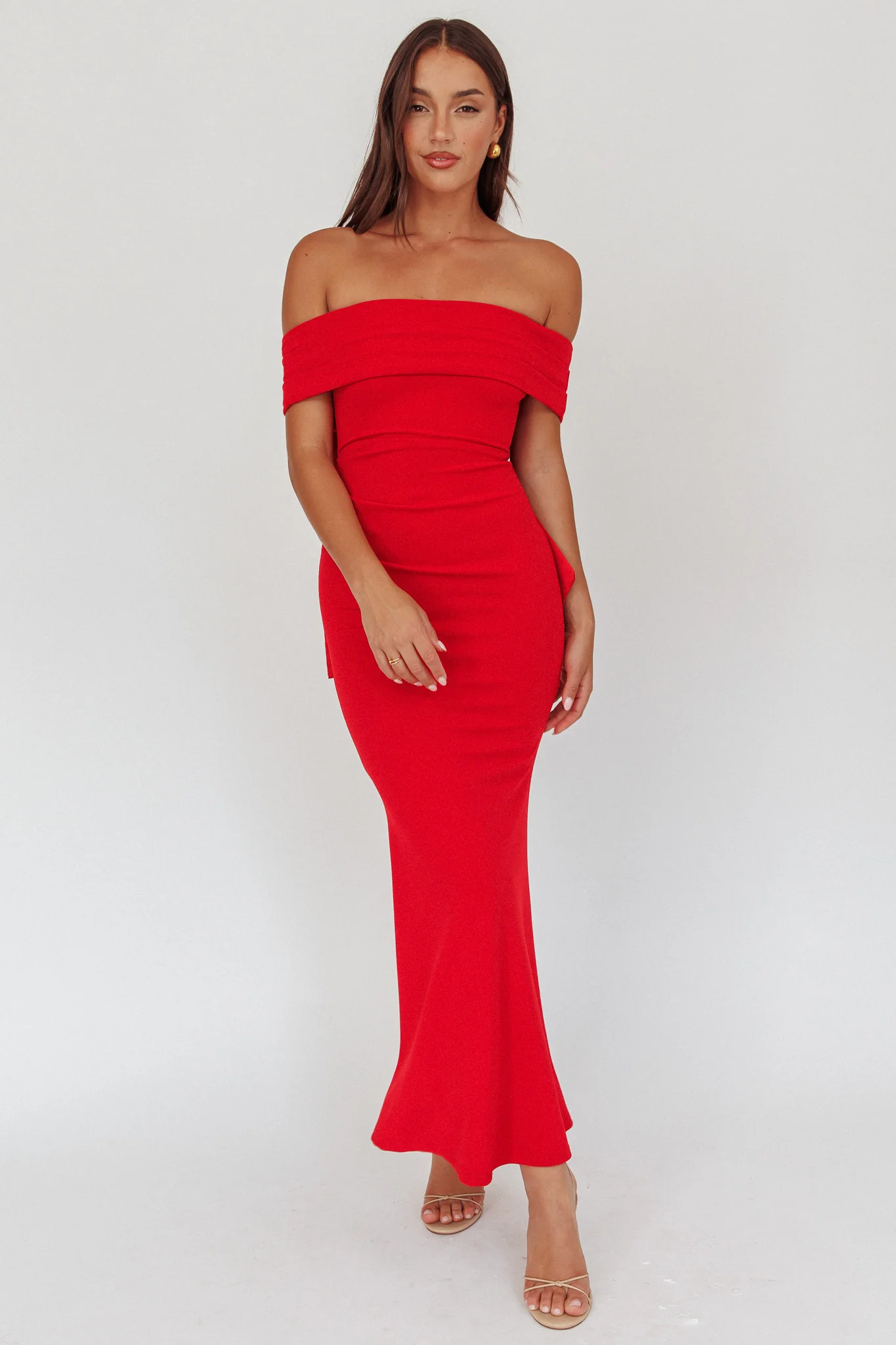 Dancing Queens Bow Back Maxi Dress Red - Image 6