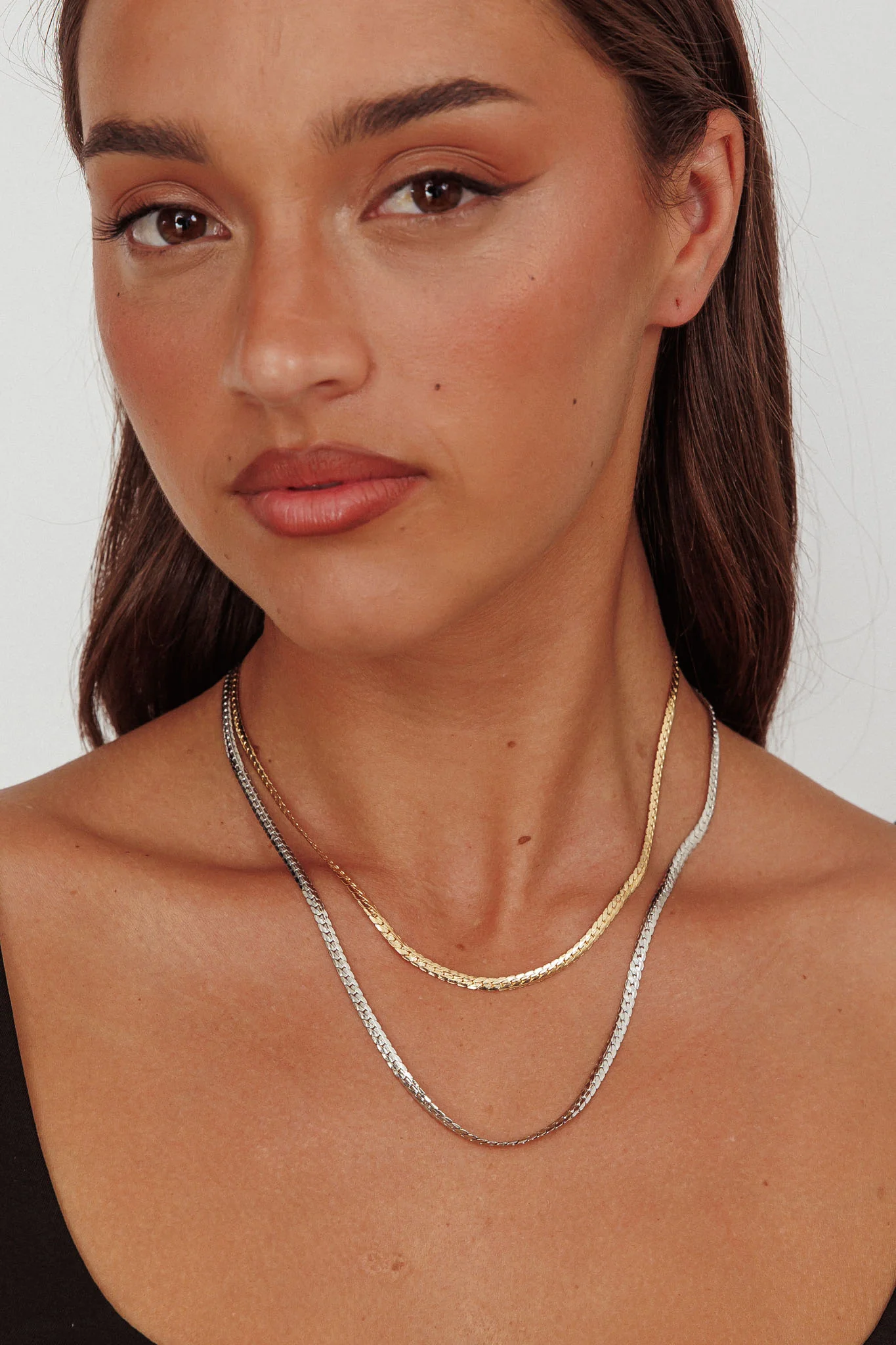 Dannielle Flat Link Chain Set Two-Tone Mixed - Image 2