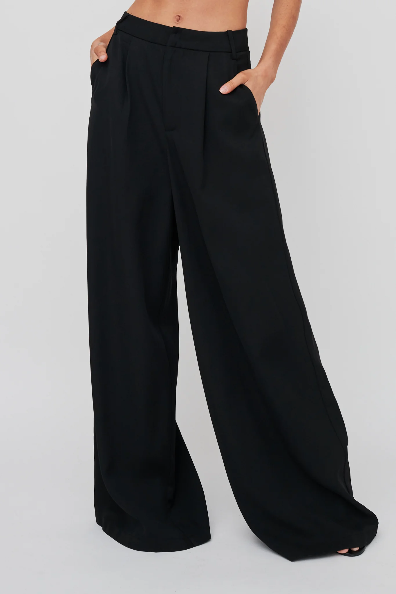 Dante Wide-Leg Pants Black - Image 3