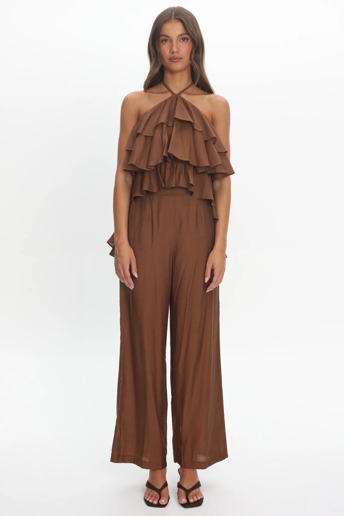 Darylyn Wide Leg Pants Chocolate - Image 5