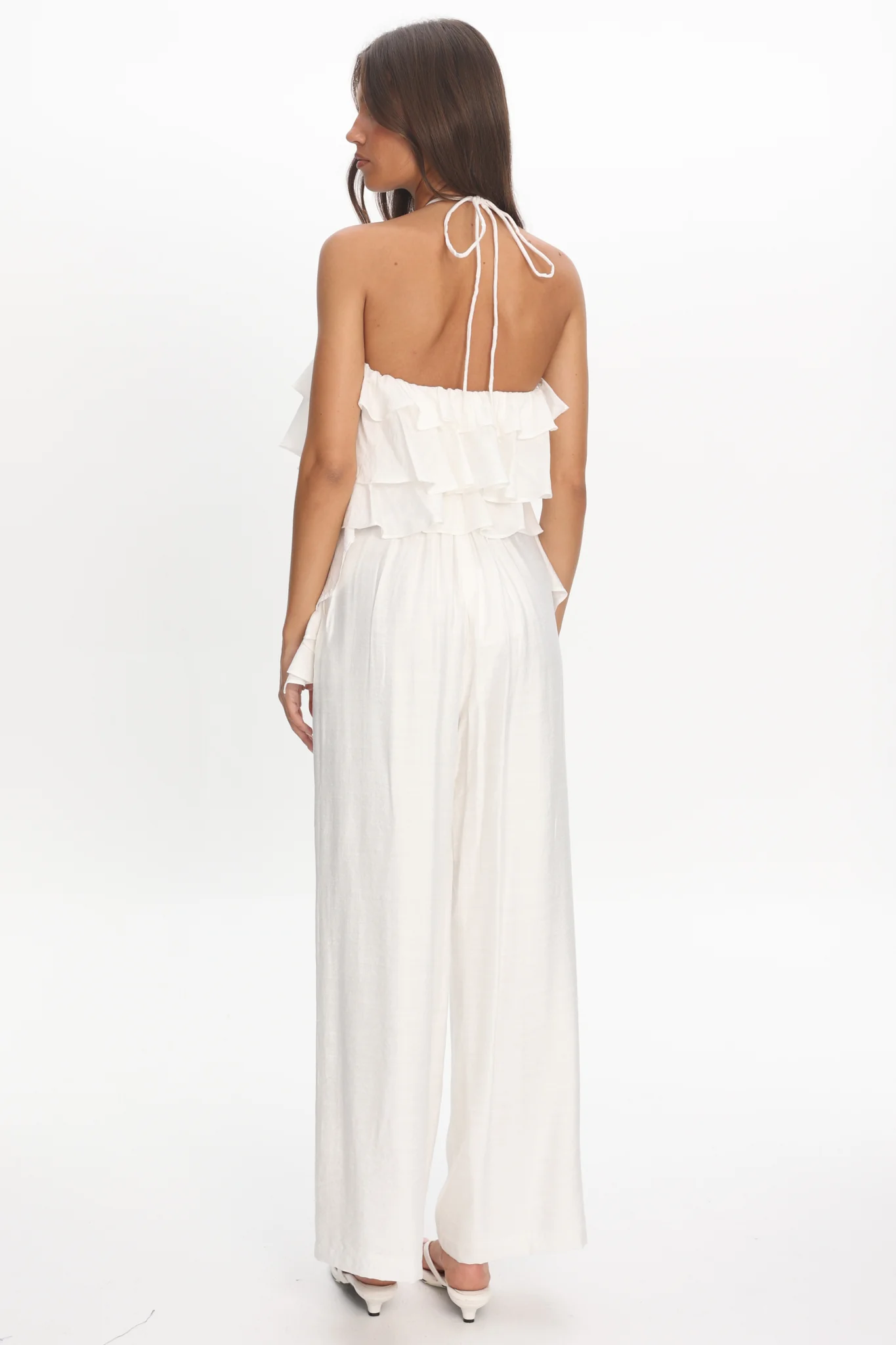 Darylyn Wide Leg Pants Off White - Image 3