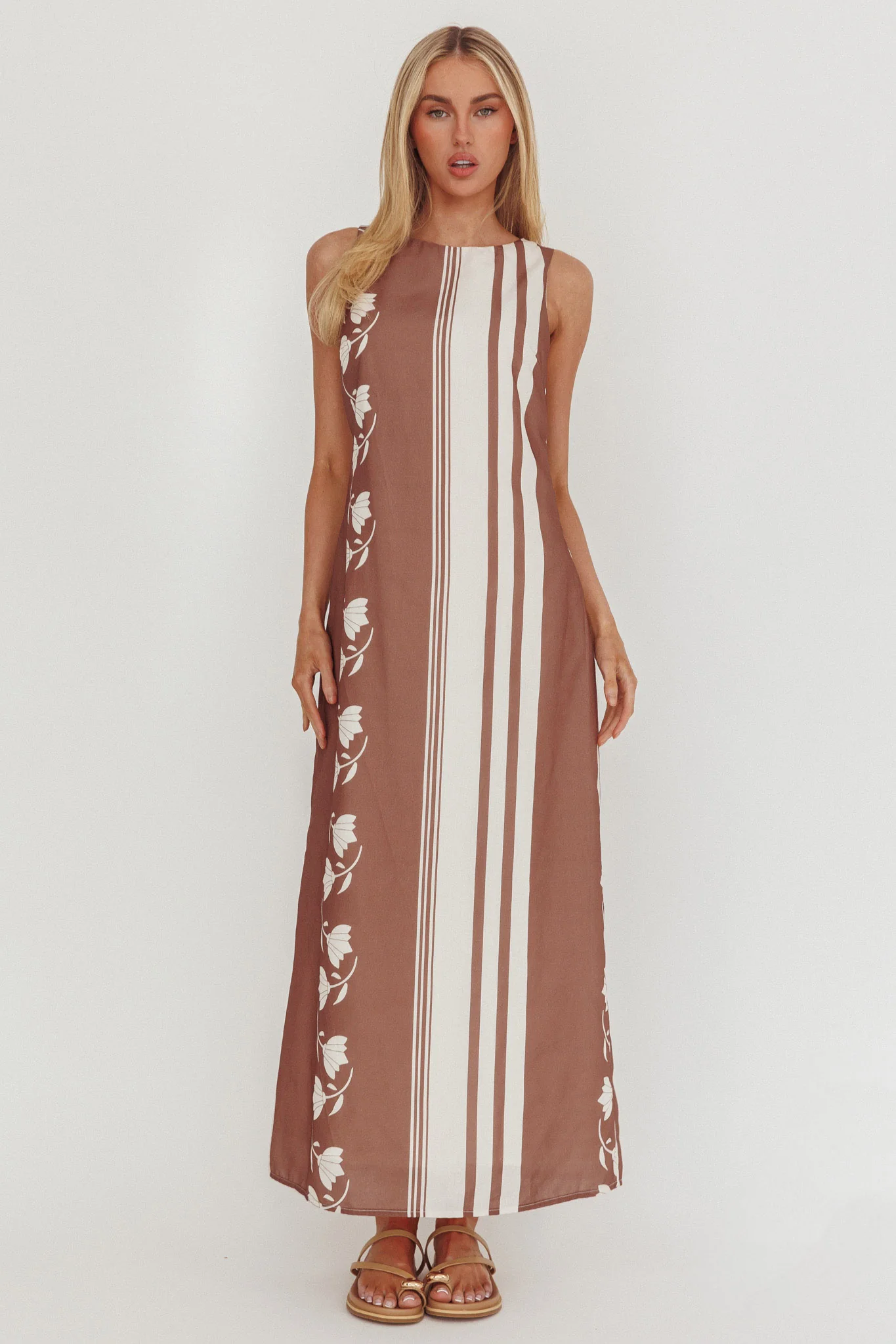 Dayla Sleeveless Waist Tie Maxi Dress Palma - Image 5