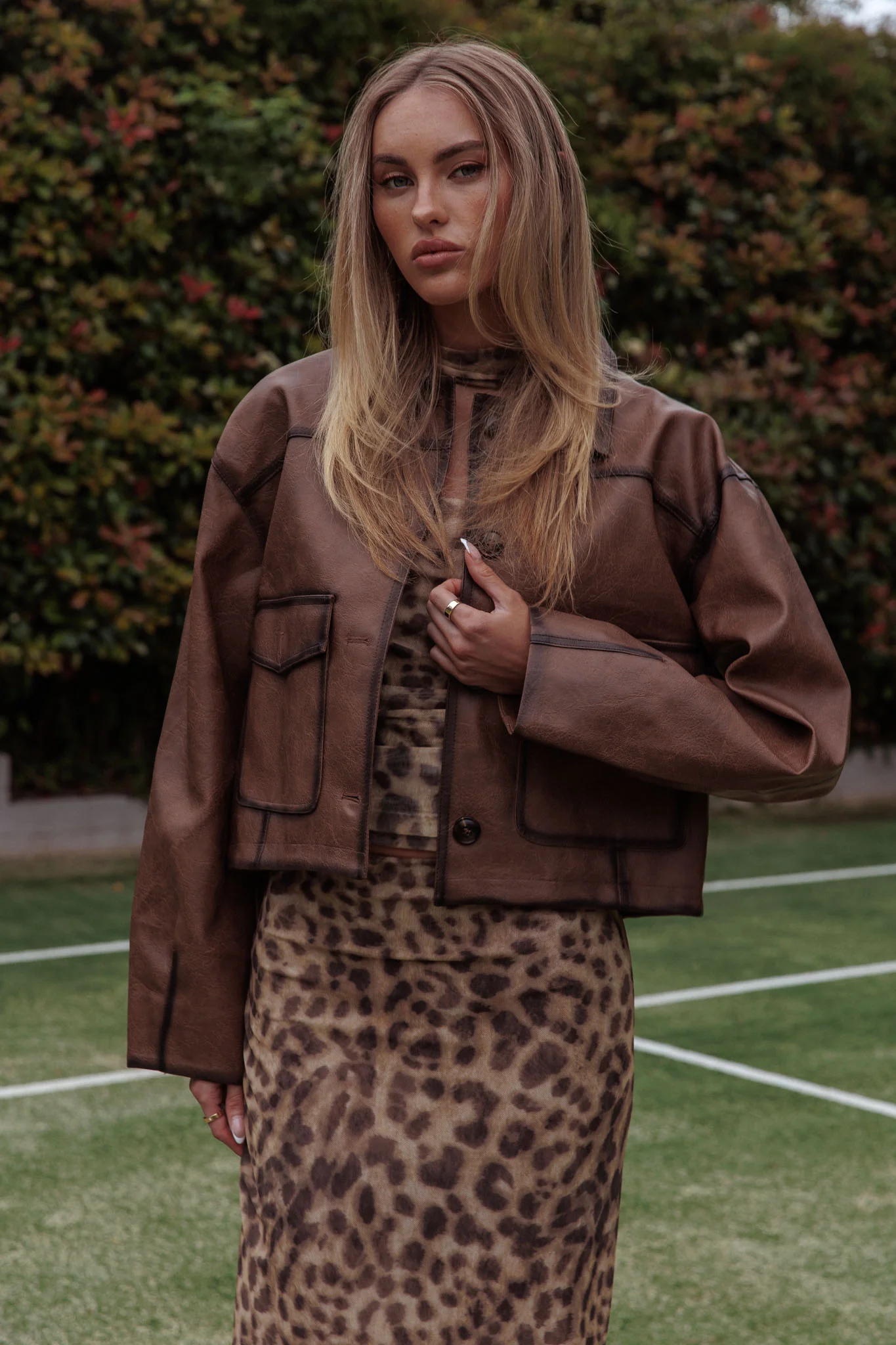 December Front Pocket Jacket Brown - Image 2