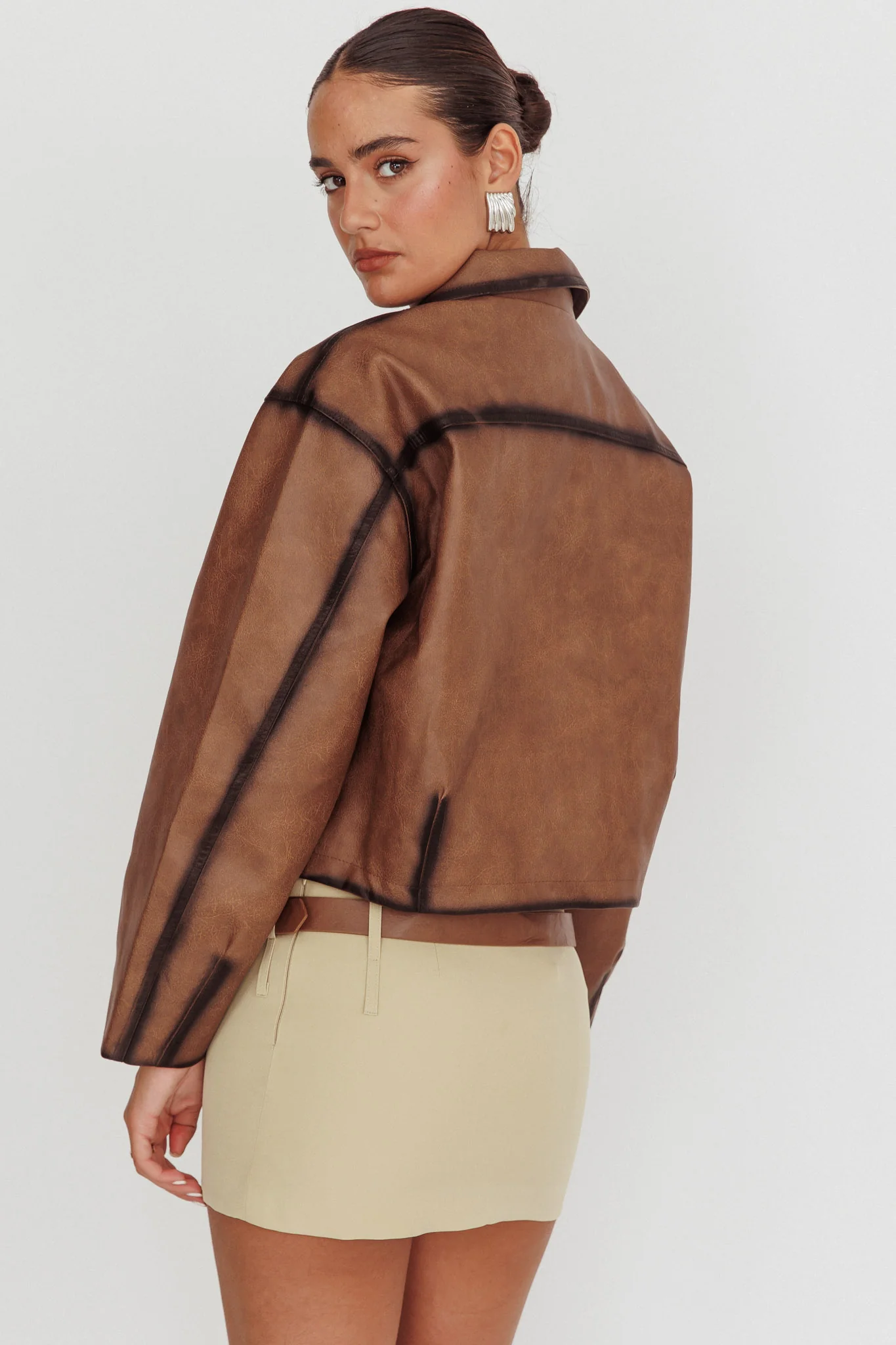 December Front Pocket Jacket Brown - Image 3