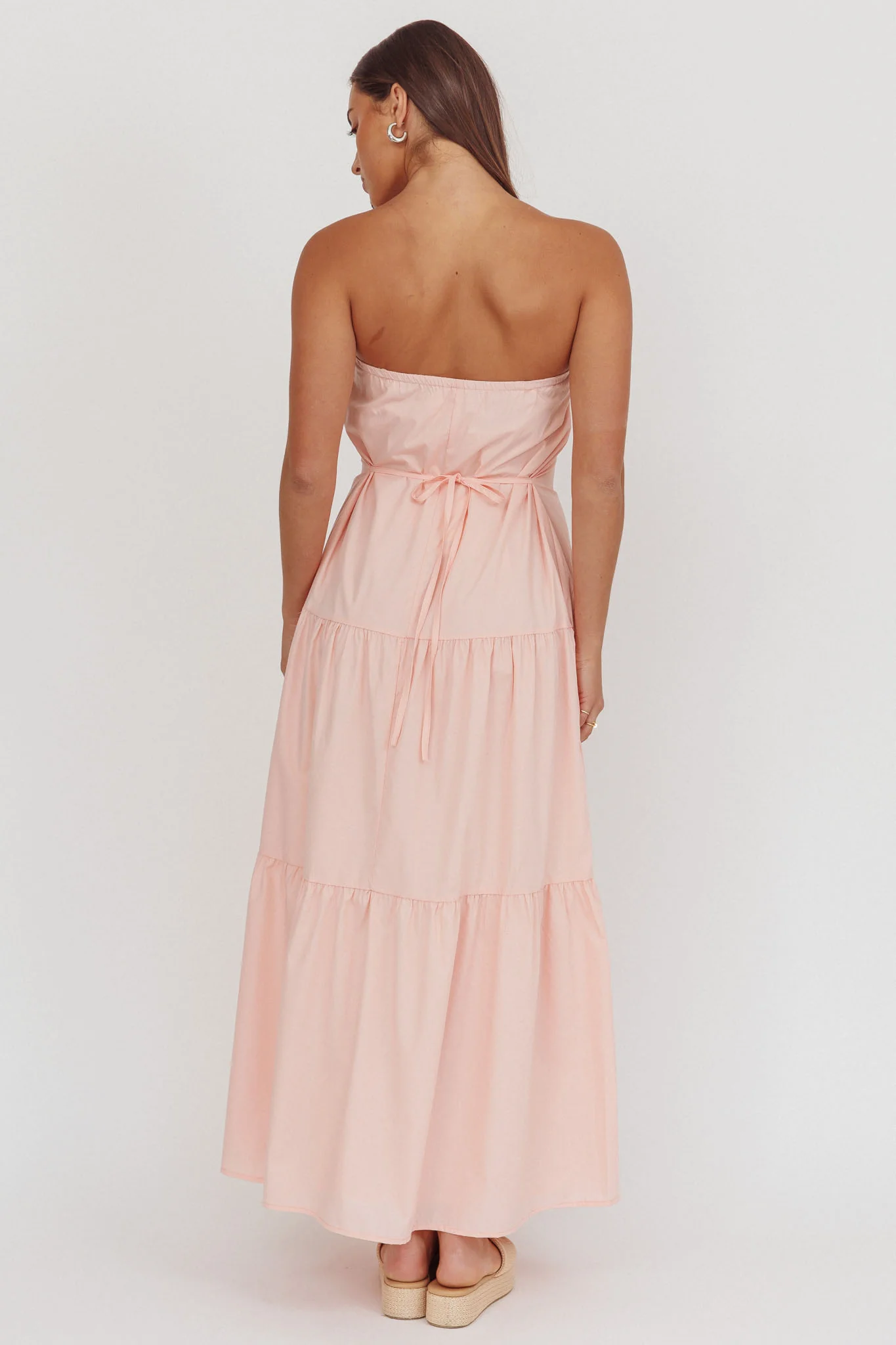 Deisa Pintuck Pleat Maxi Dress Cheek - Image 2