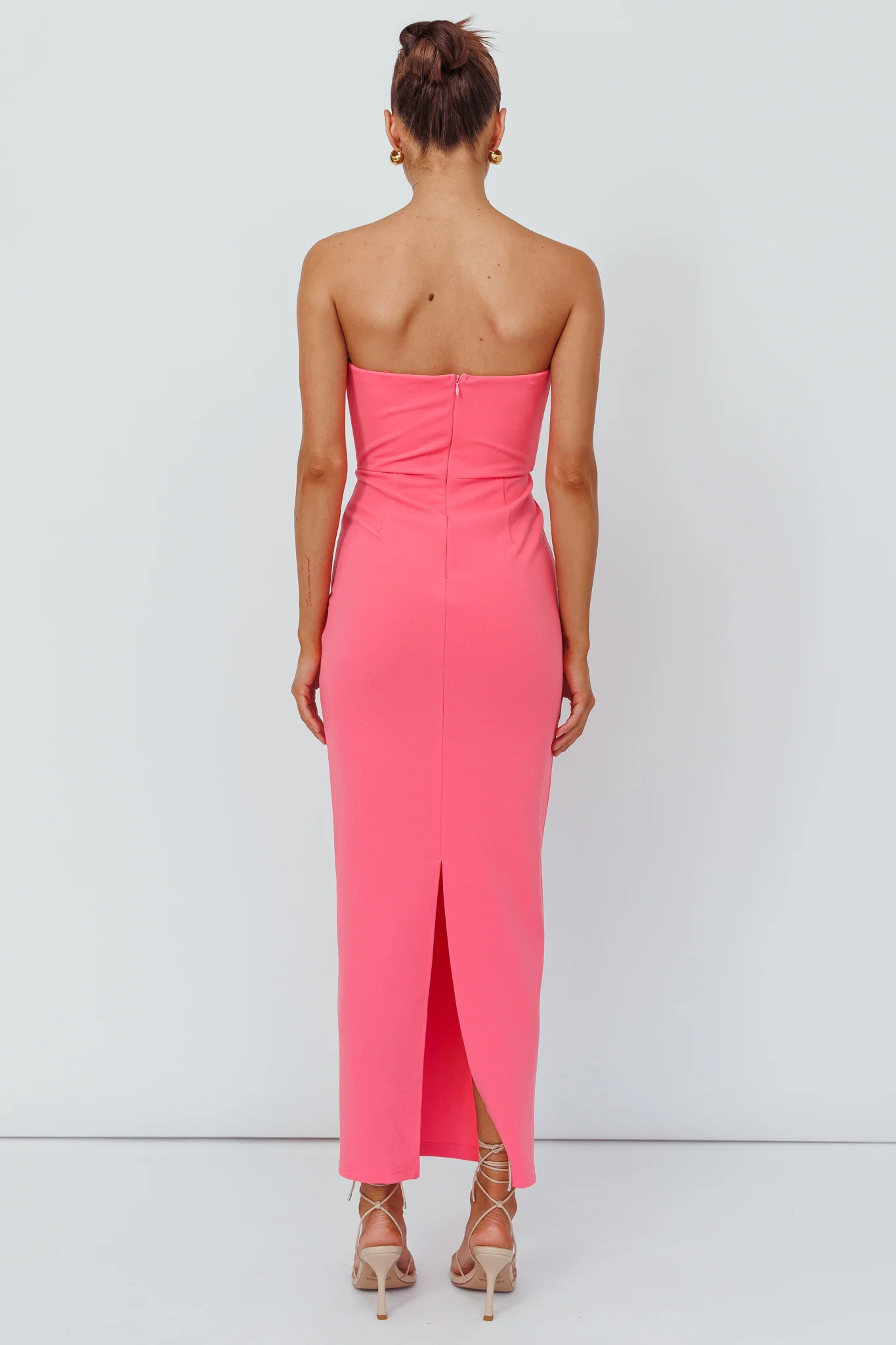Deonne Twist Waist Midi Dress Pink - Image 2