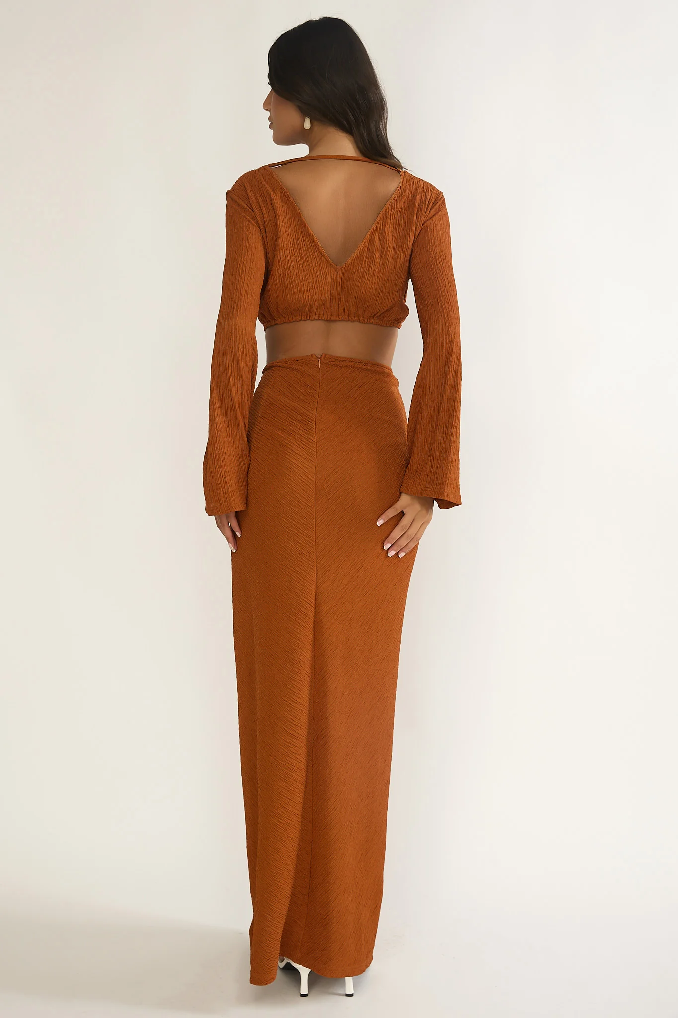 Desert Muse Cut-Out Twist Maxi Dress Ginger - Image 4