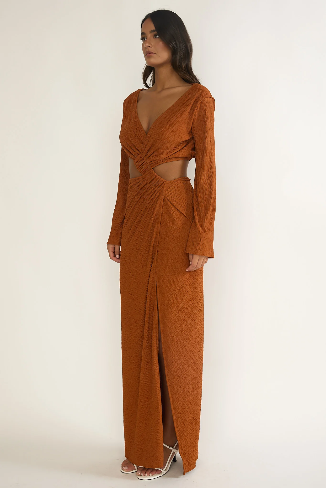Desert Muse Cut-Out Twist Maxi Dress Ginger - Image 6