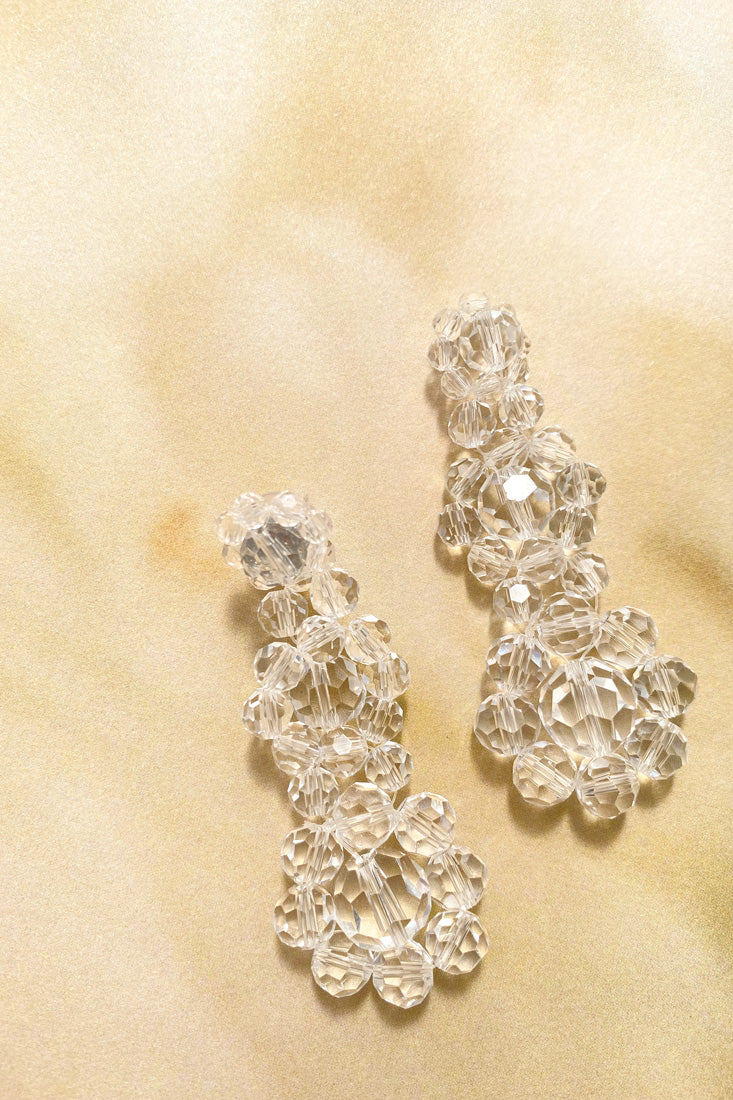 Don't Wait Up Beaded Earrings Clear - Image 4