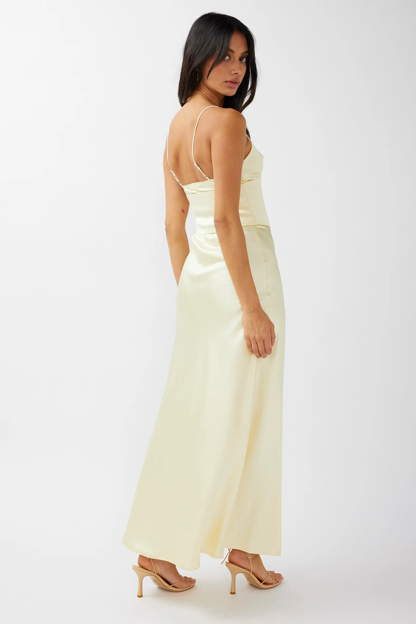 Downtown Cami Strap Corset Waist Dress Butter - Image 3