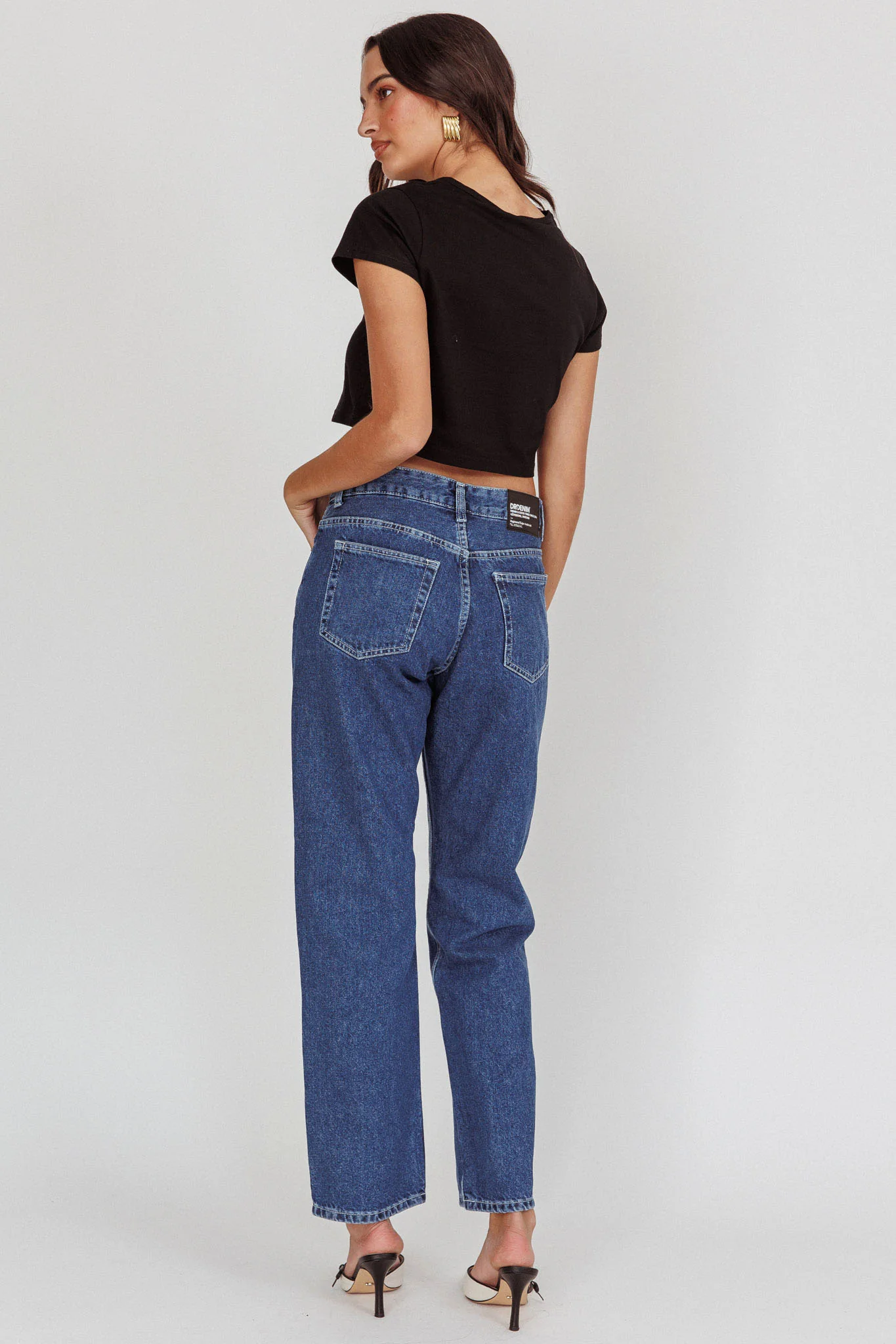 DR DENIM Arch Straight Jeans Pebble Mid Stone - Image 3