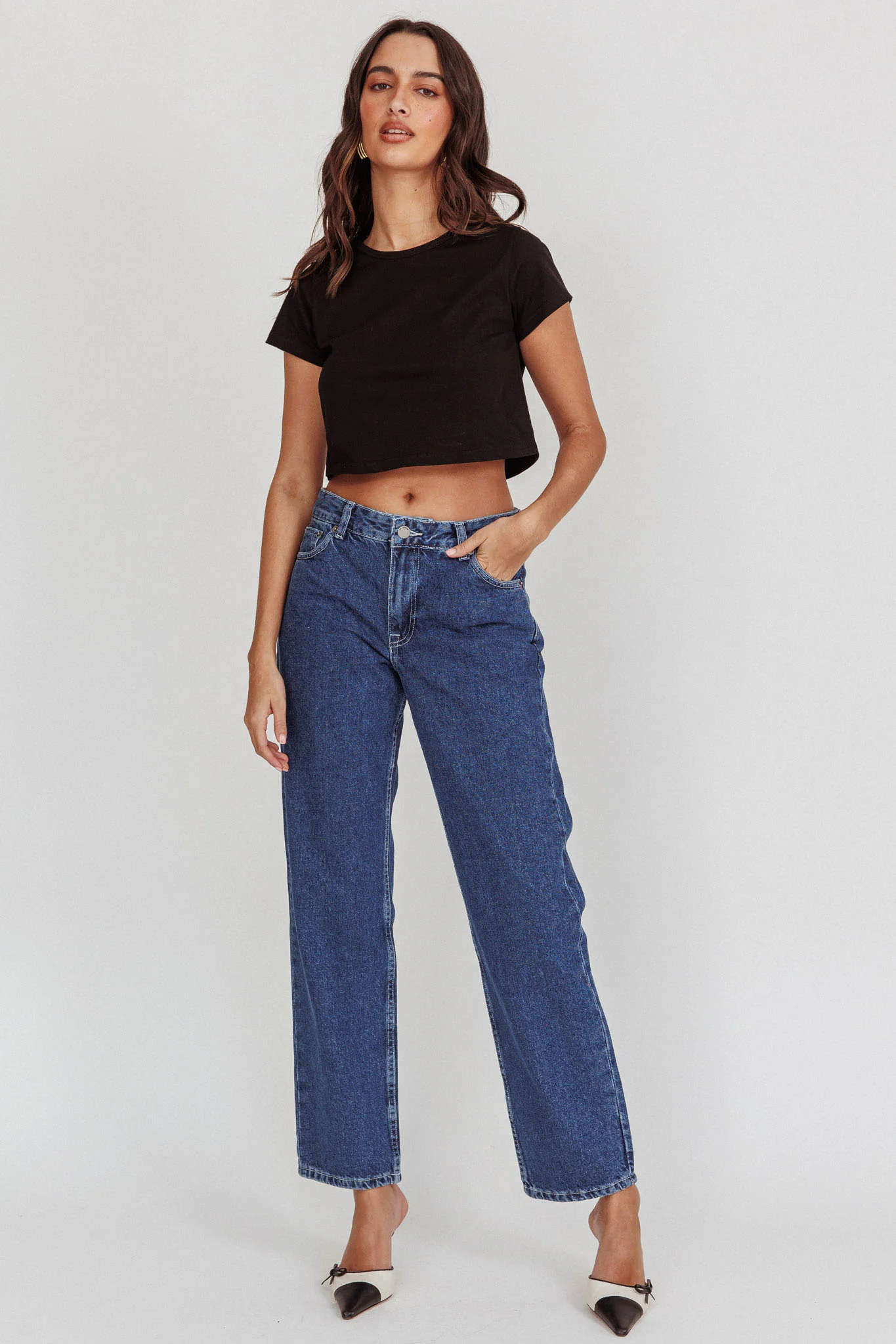 DR DENIM Arch Straight Jeans Pebble Mid Stone - Image 4