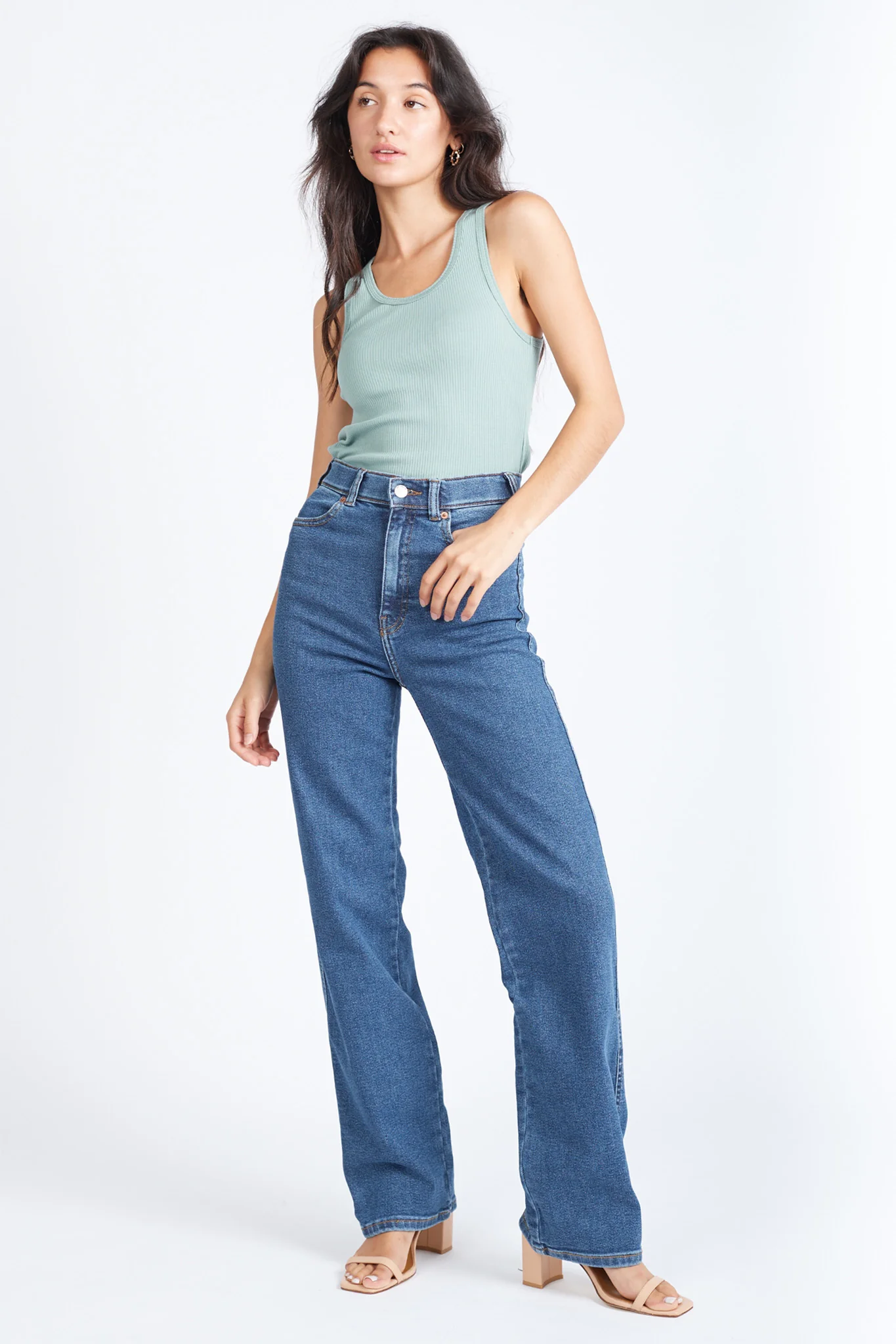 DR DENIM Moxy Straight Jeans Cape Dark Plain - Image 3