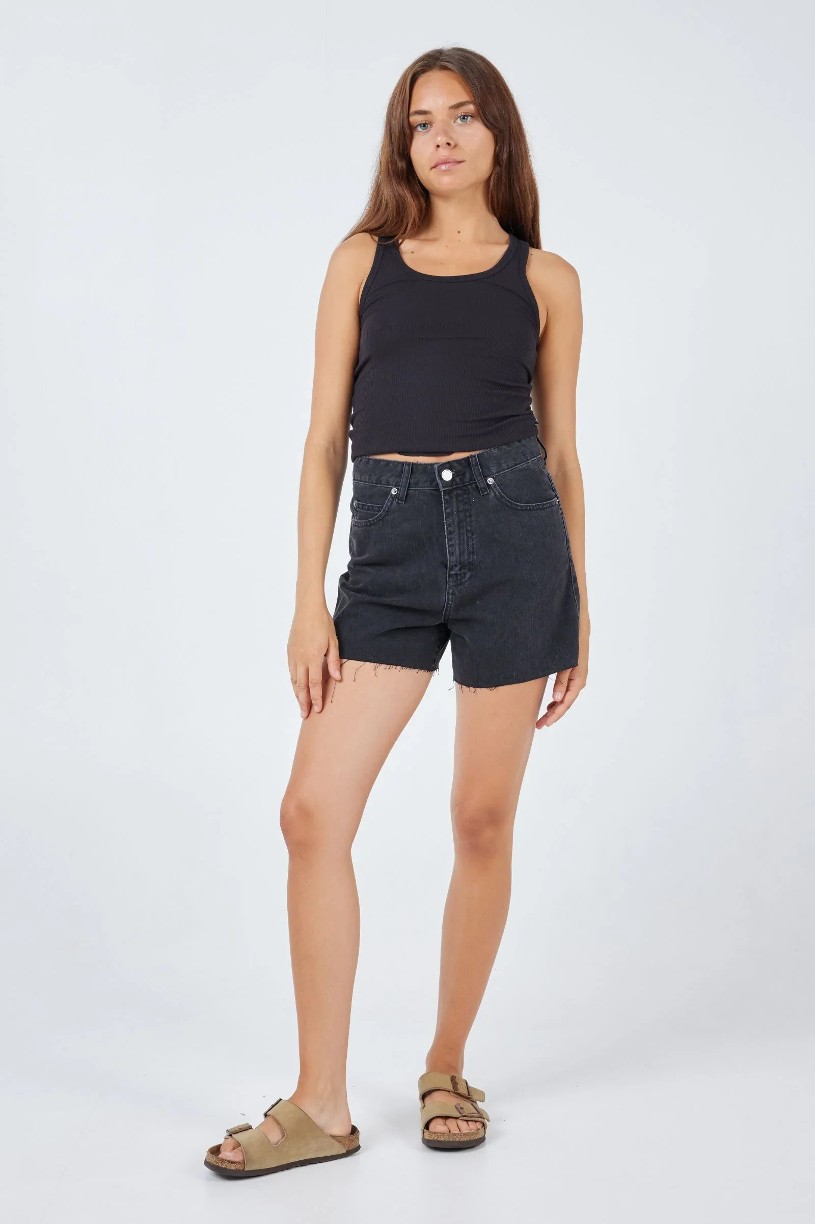 DR DENIM Nora Shorts Black - Image 2