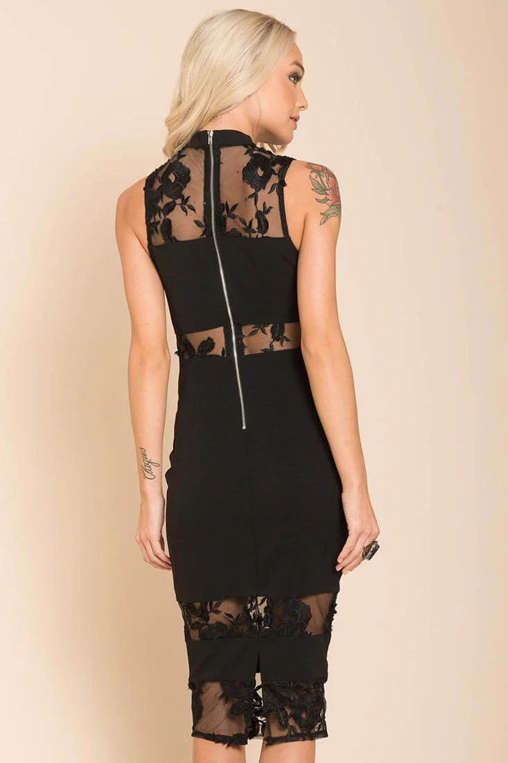 Drea Bodycon Cutout Club Dress Black - Image 5