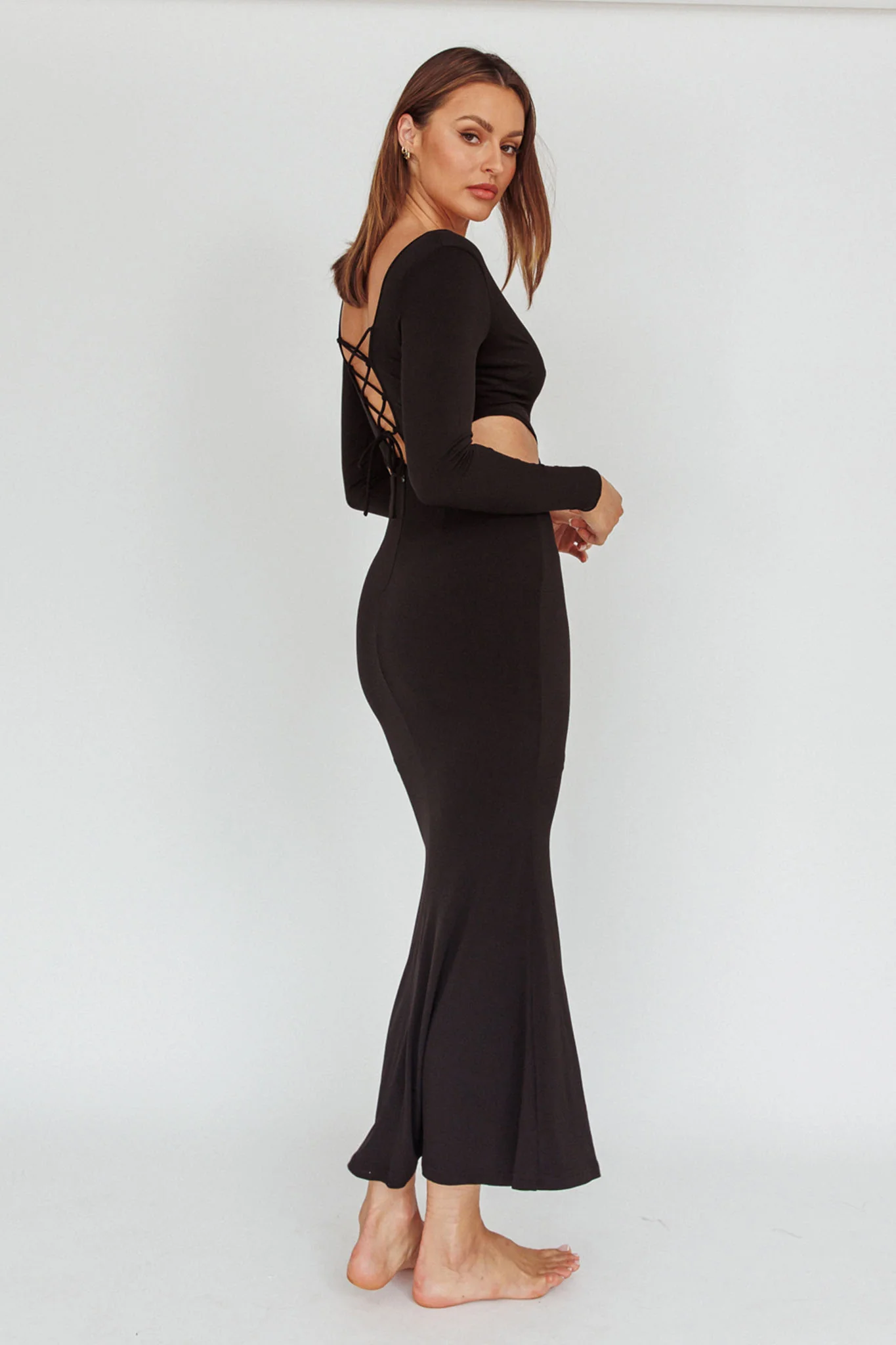 Dress Codes Cut-Out Maxi Dress Black - Image 2