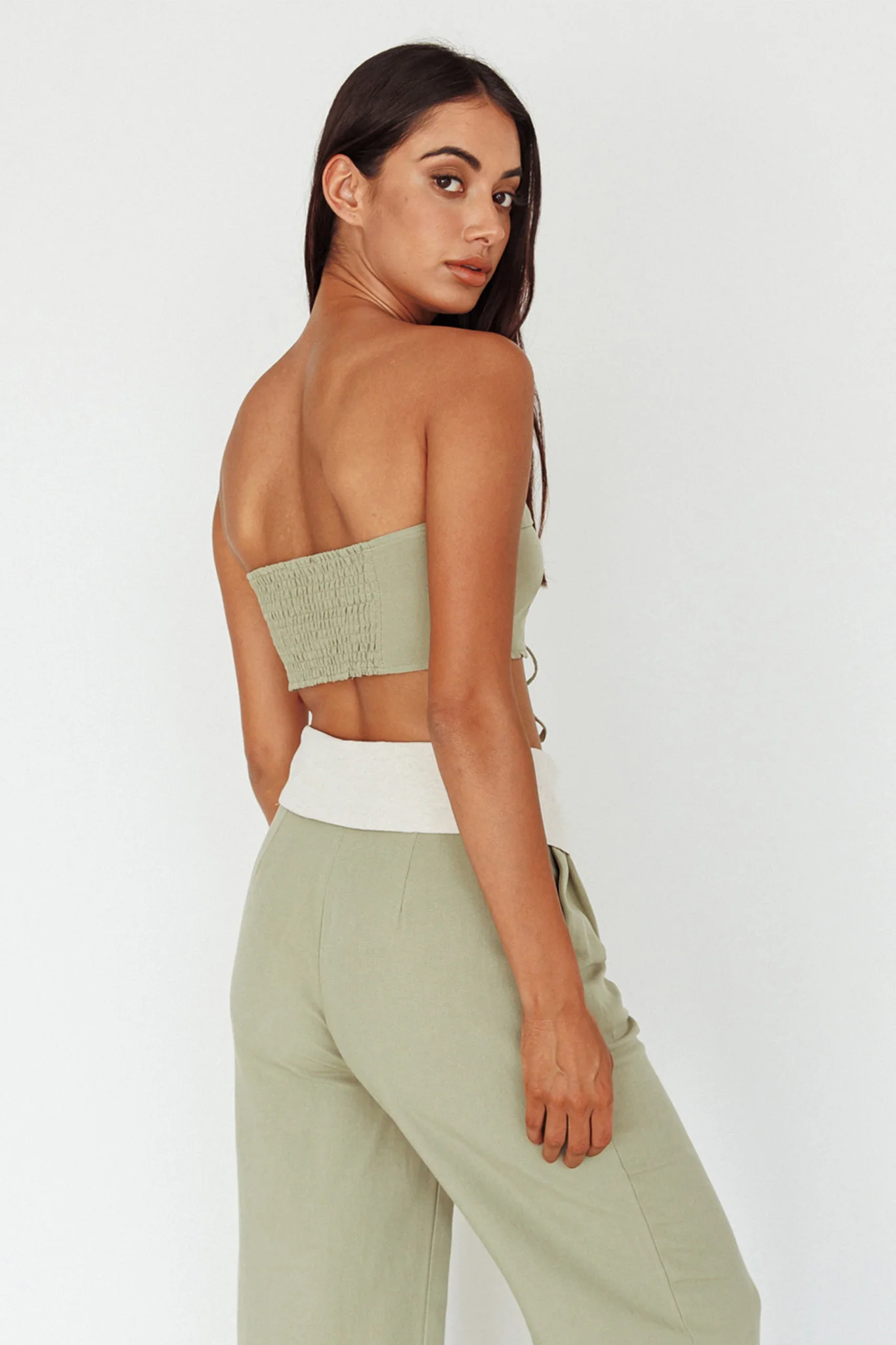 East Village Foldover Pants Sage - Image 2