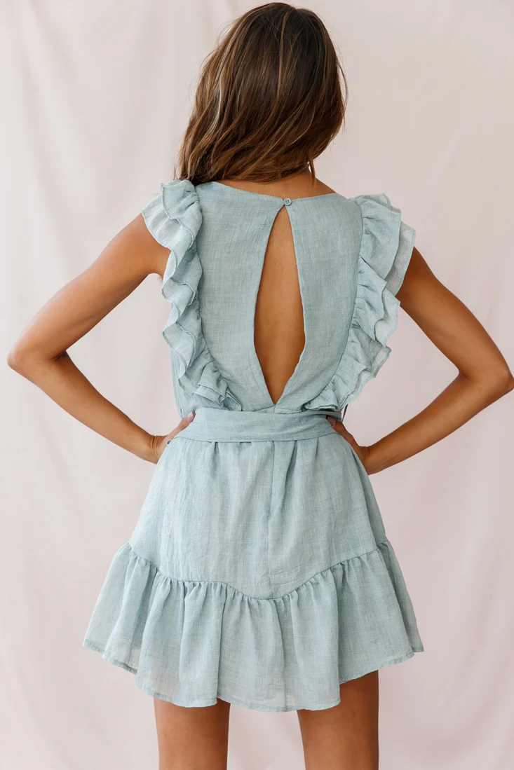 Easy Breezy Sleeveless Swing Dress Sage - Image 4