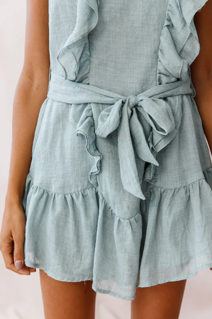 Easy Breezy Sleeveless Swing Dress Sage - Image 5