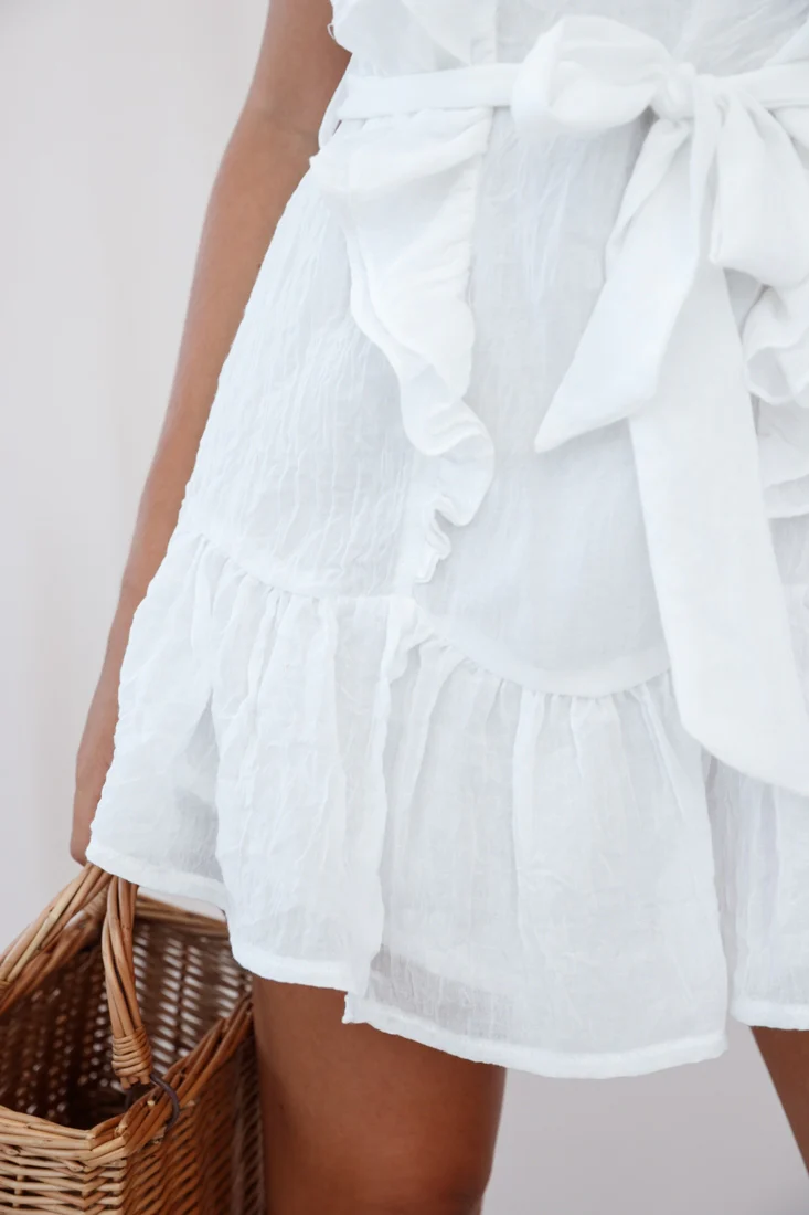 Easy Breezy Sleeveless Swing Dress White - Image 4