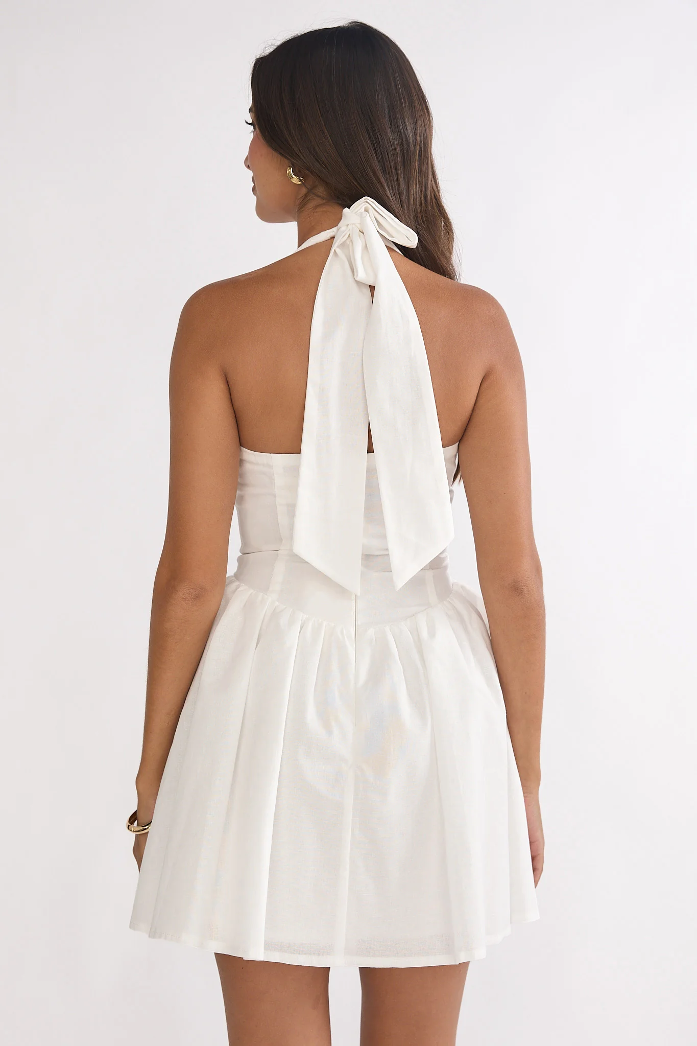El Corazon Halterneck Mini Dress White - Image 2