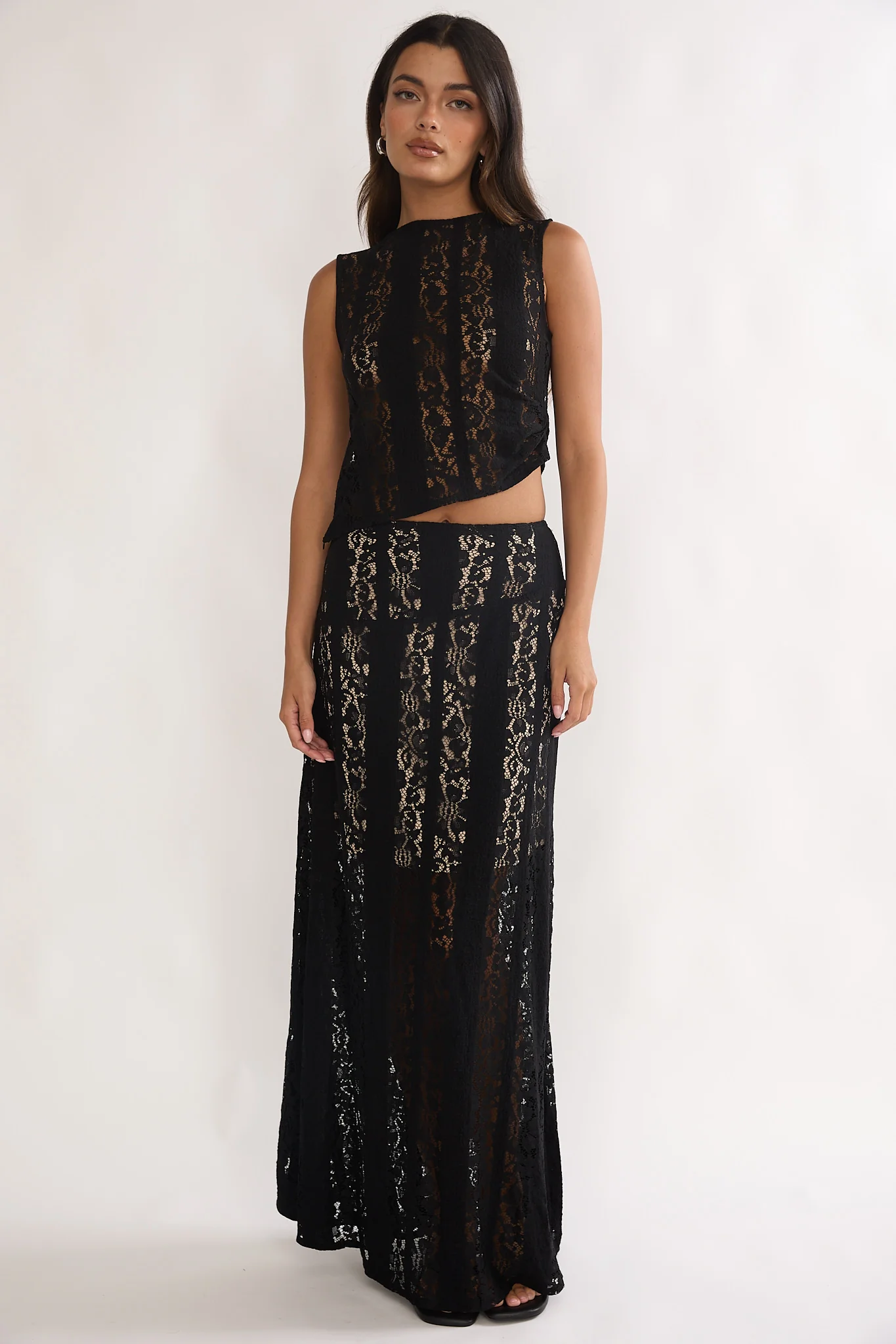 Eleesa Maxi Skirt Lace Black - Image 2