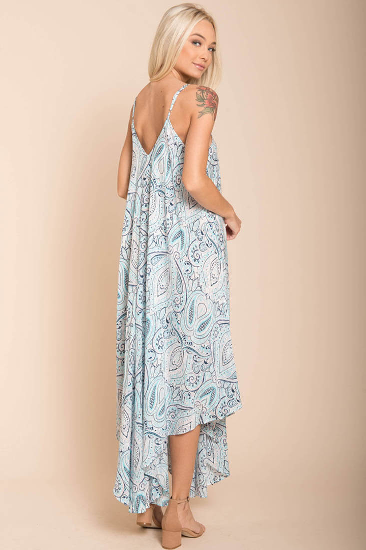 Elora Maxi Blue Maxi Dress - Image 4