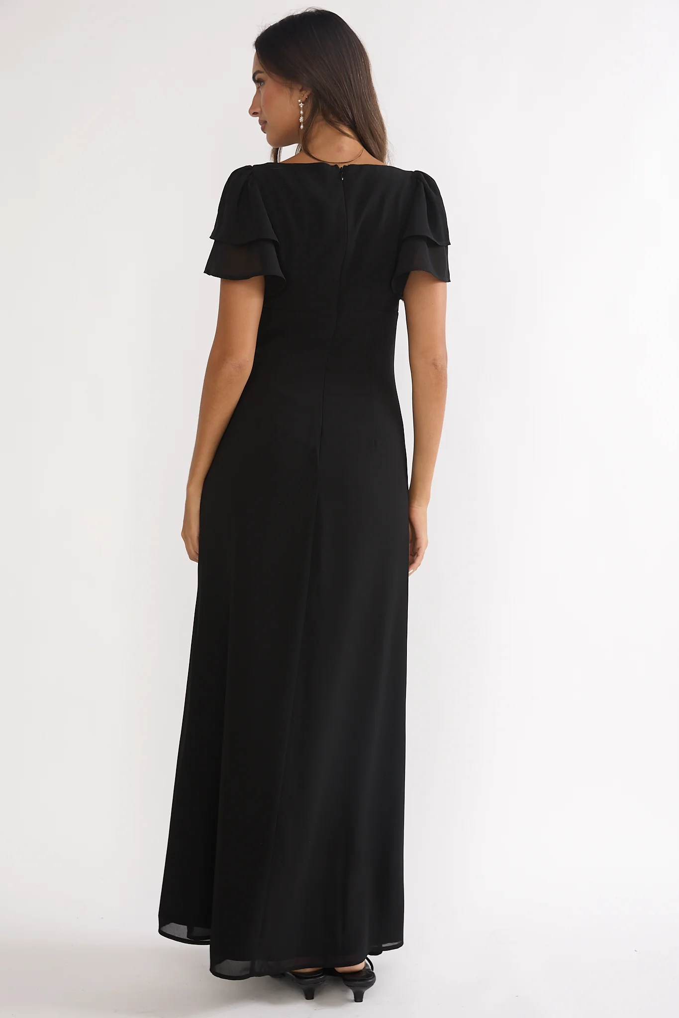 Elorin Lace Trim Maxi Dress Black - Image 2