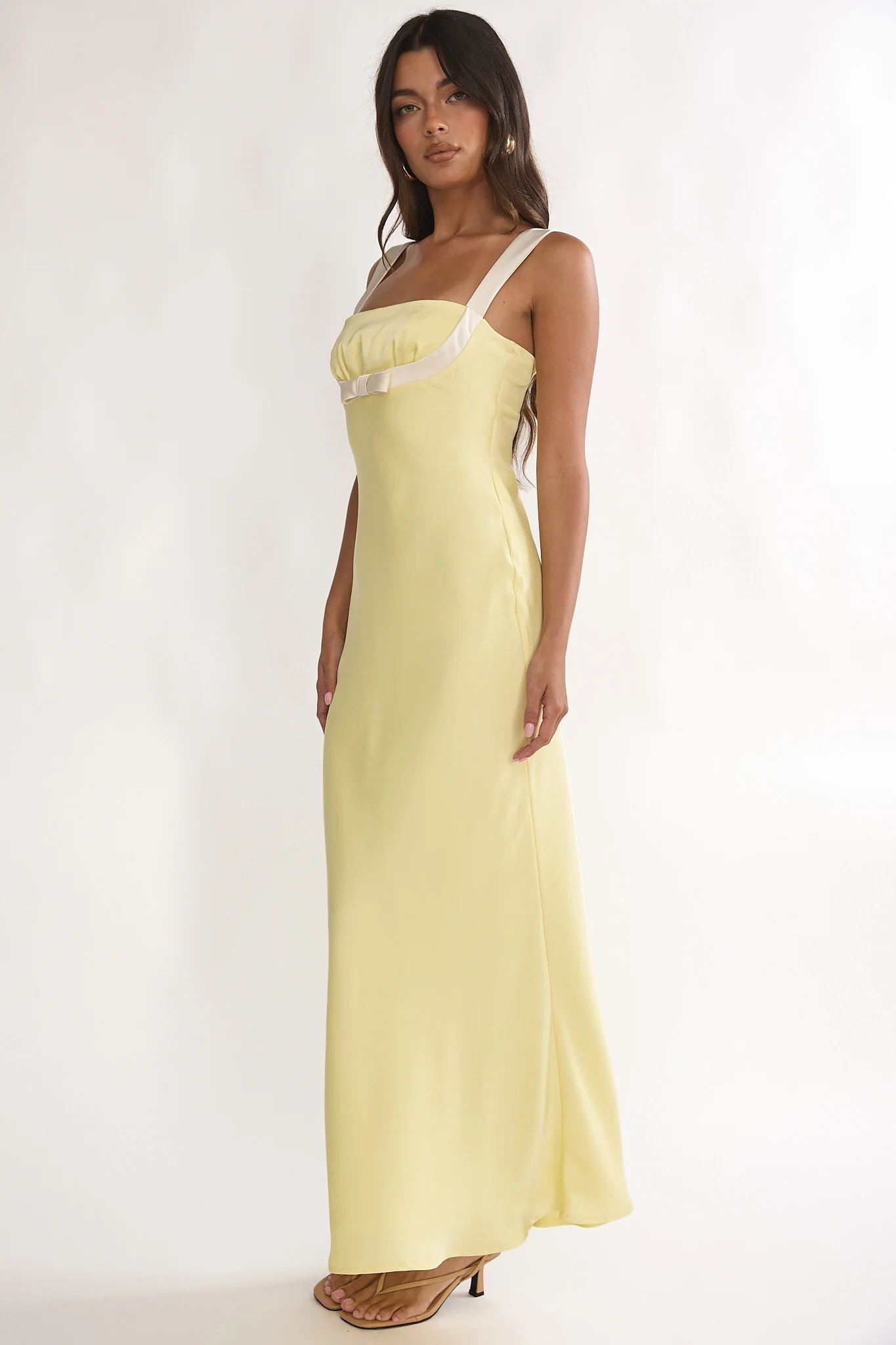 Elowra Bow Bust Maxi Dress Butter - Image 6