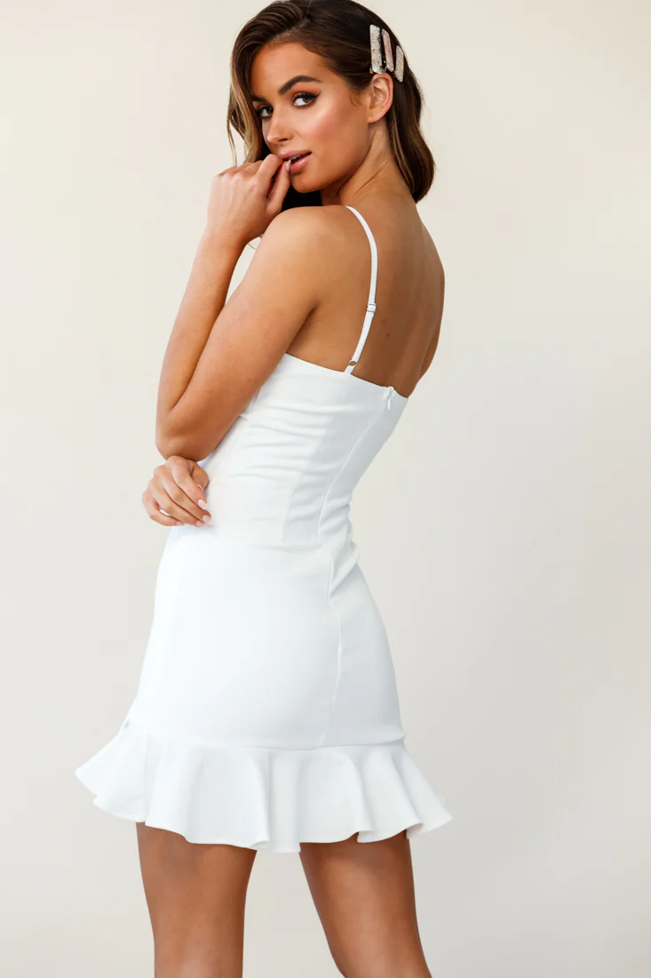 Emoji Bodycon Mini Dress White - Image 5