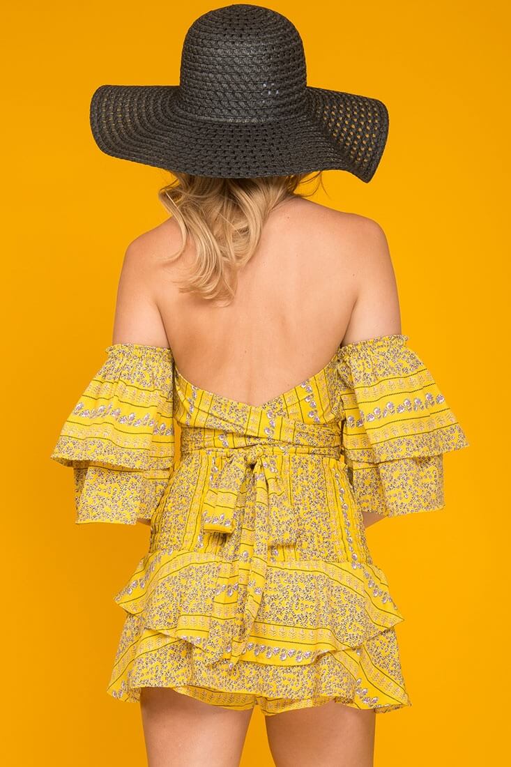 Emory Floral Print Skort Yellow - Image 5