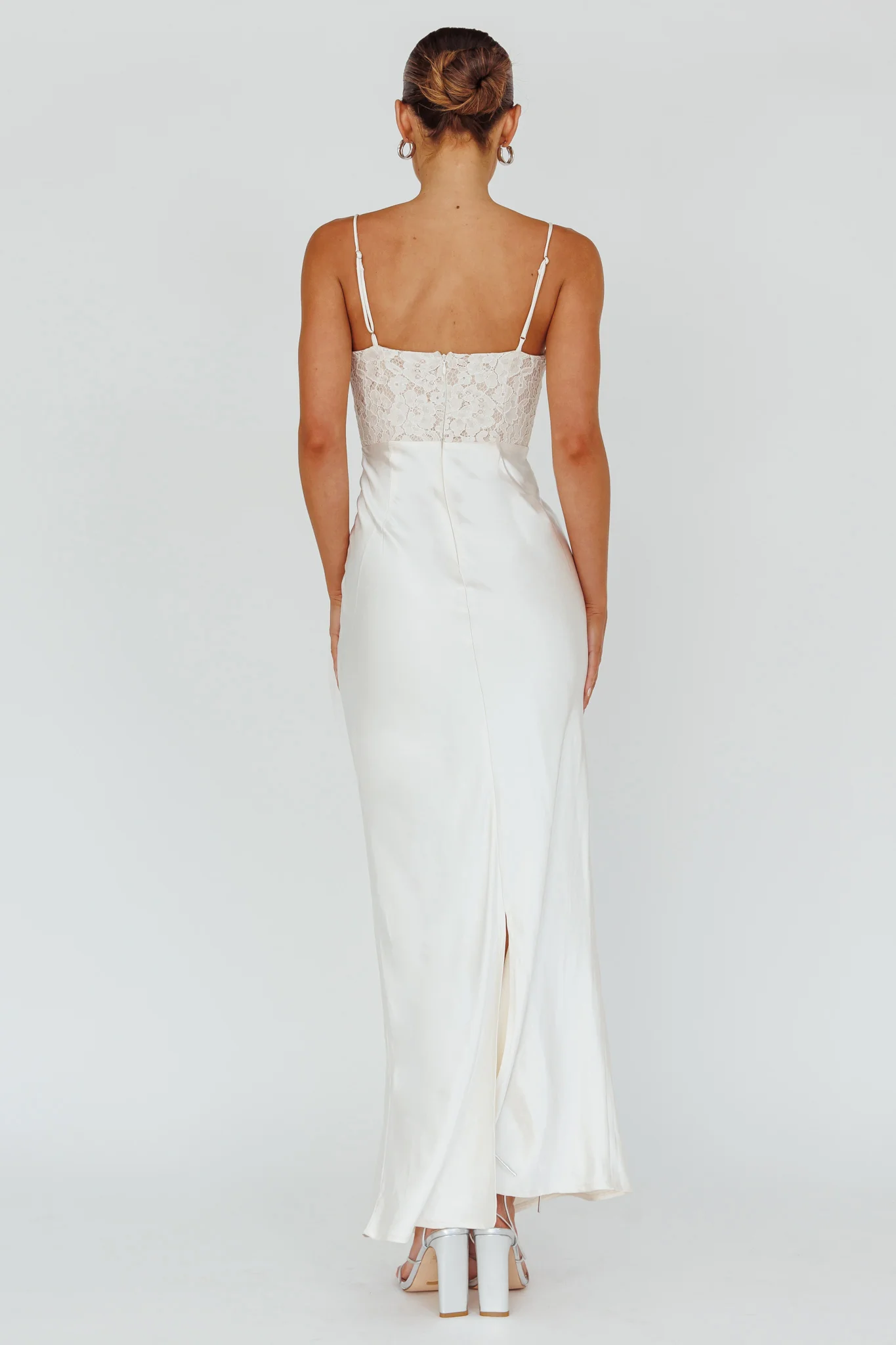 Evening Star Lace Bodice Maxi Dress Ivory - Image 2