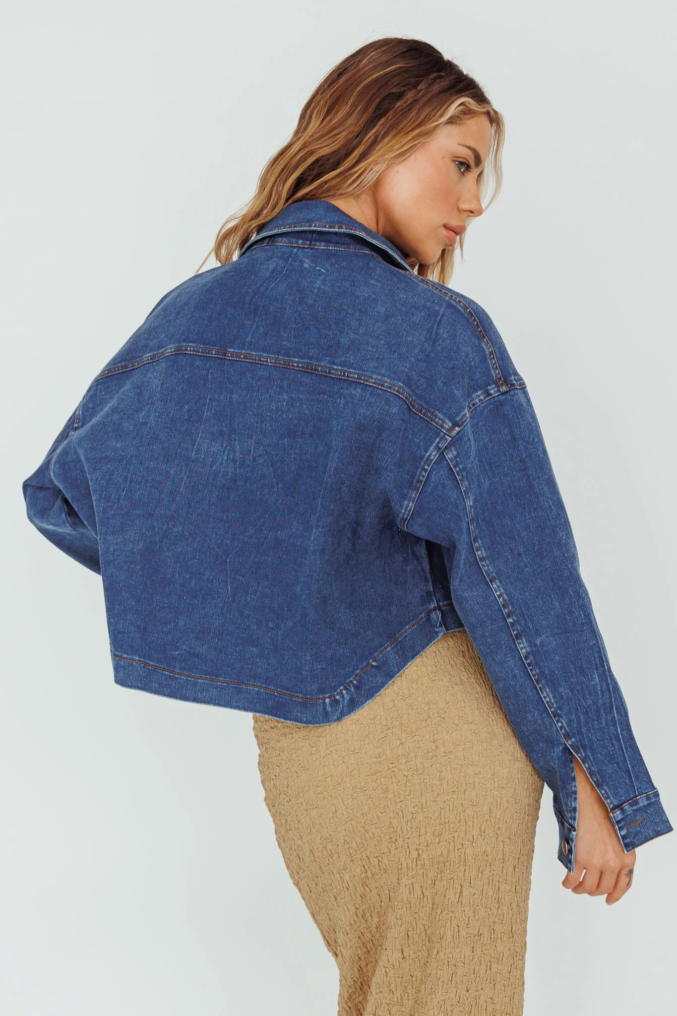 Fair Game Button-Up Jacket Dark Blue - Image 2