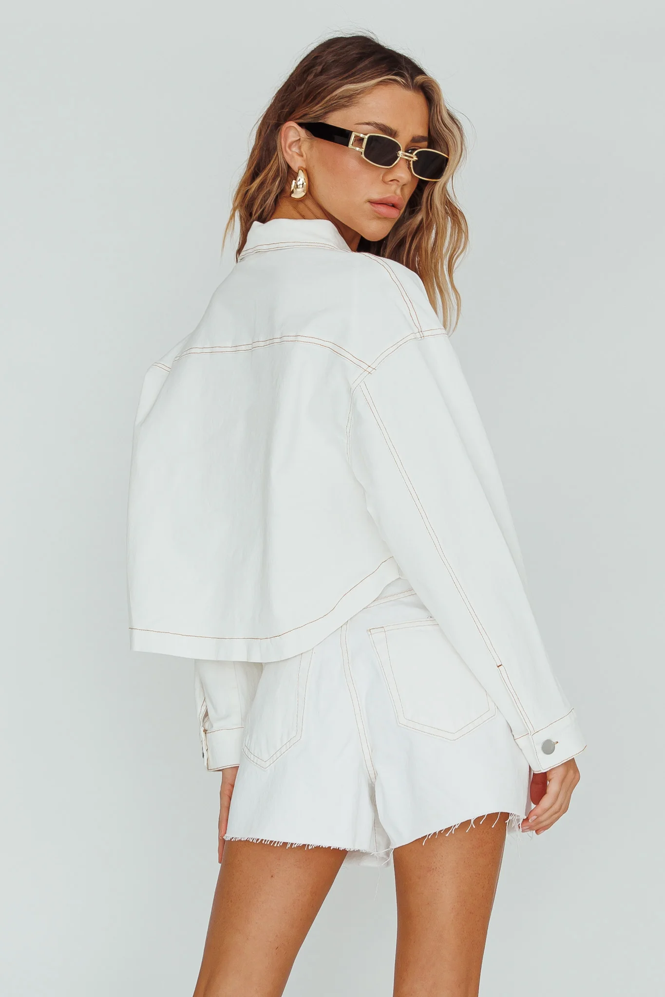Fair Game Button-Up Jacket White - Image 2