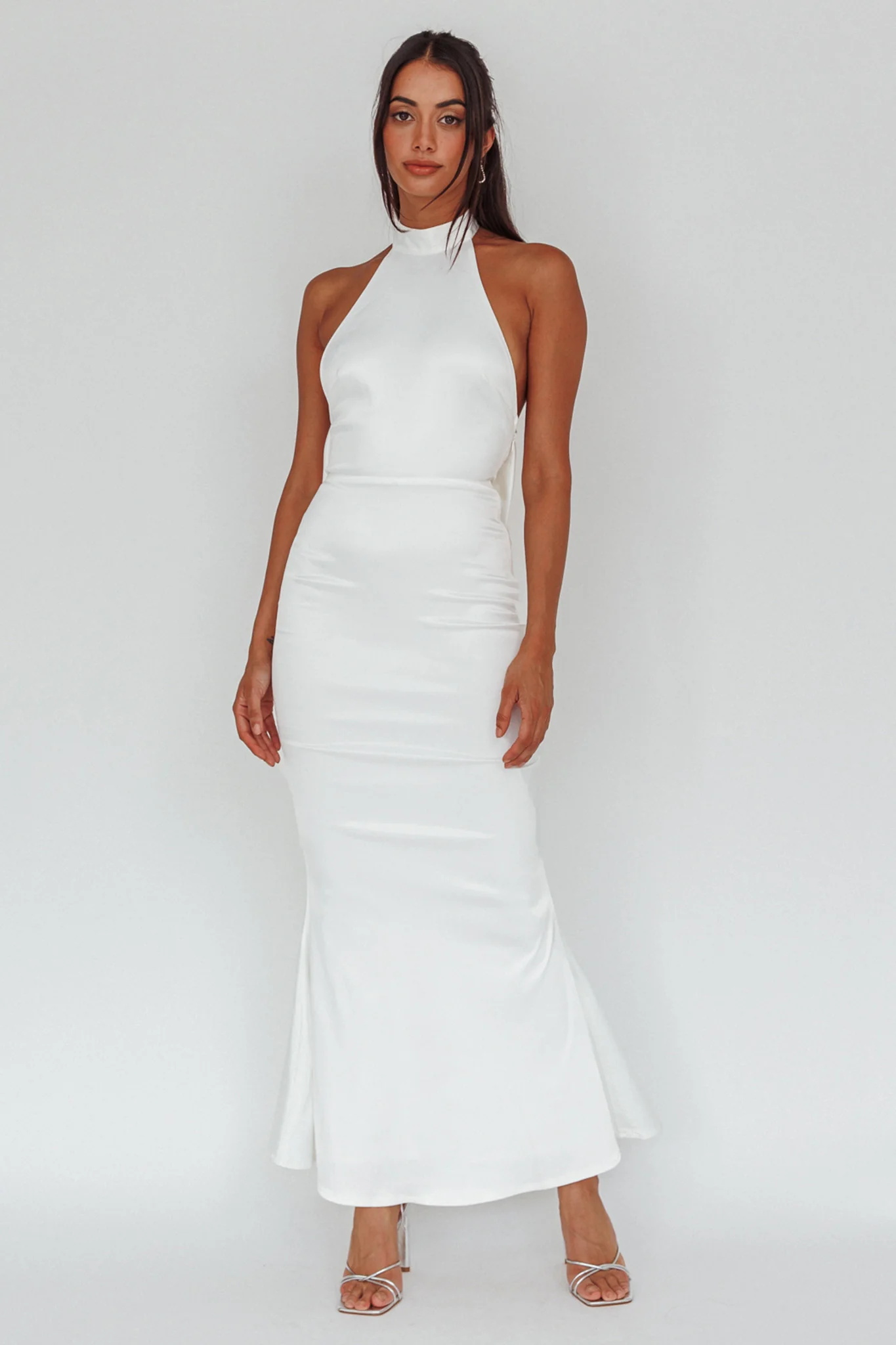 Fifth Avenue Bow Back Maxi Dress White - Image 2