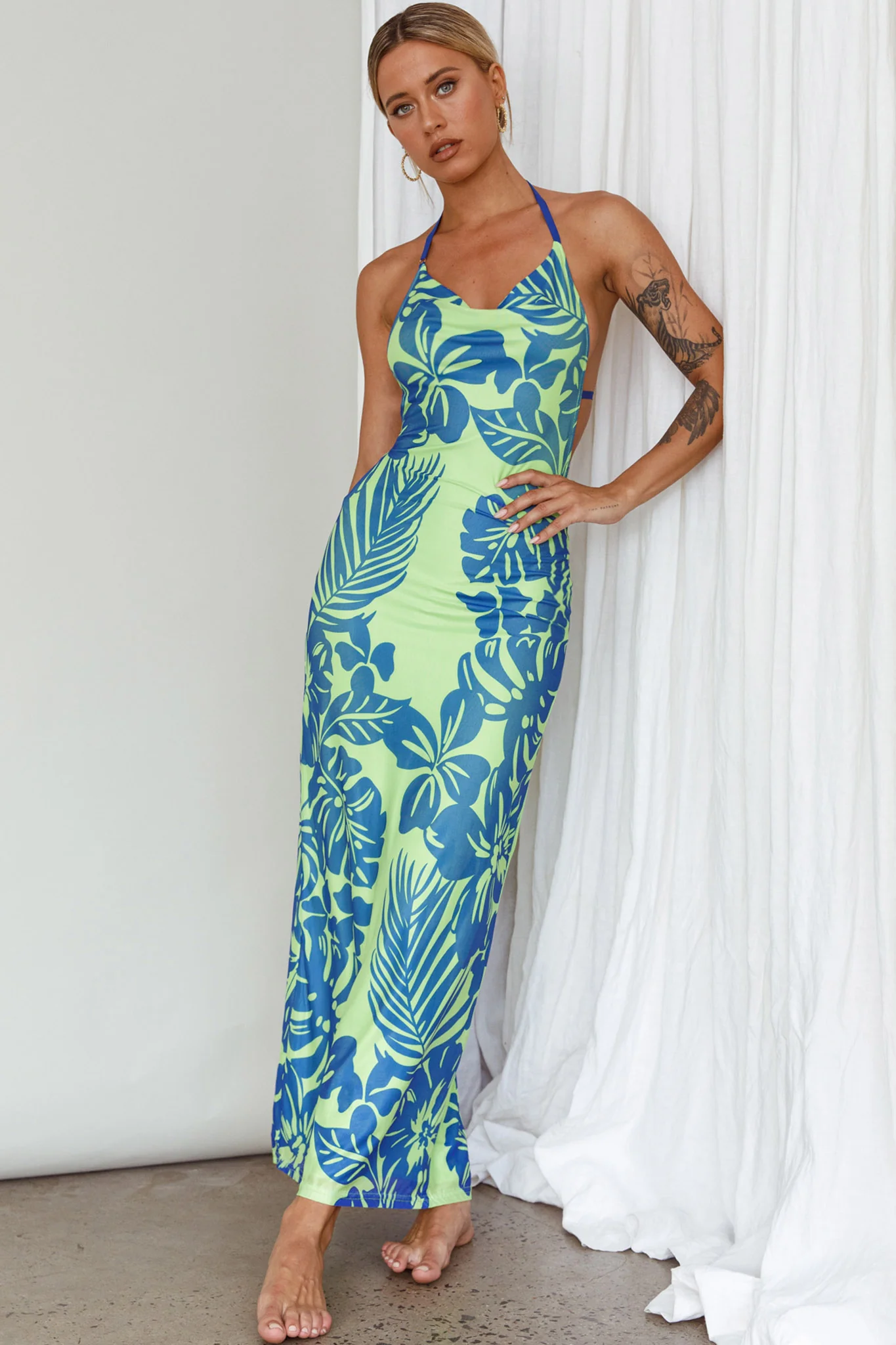 Fiji Feeling Midi Dress Tropical Kiwi - Image 6
