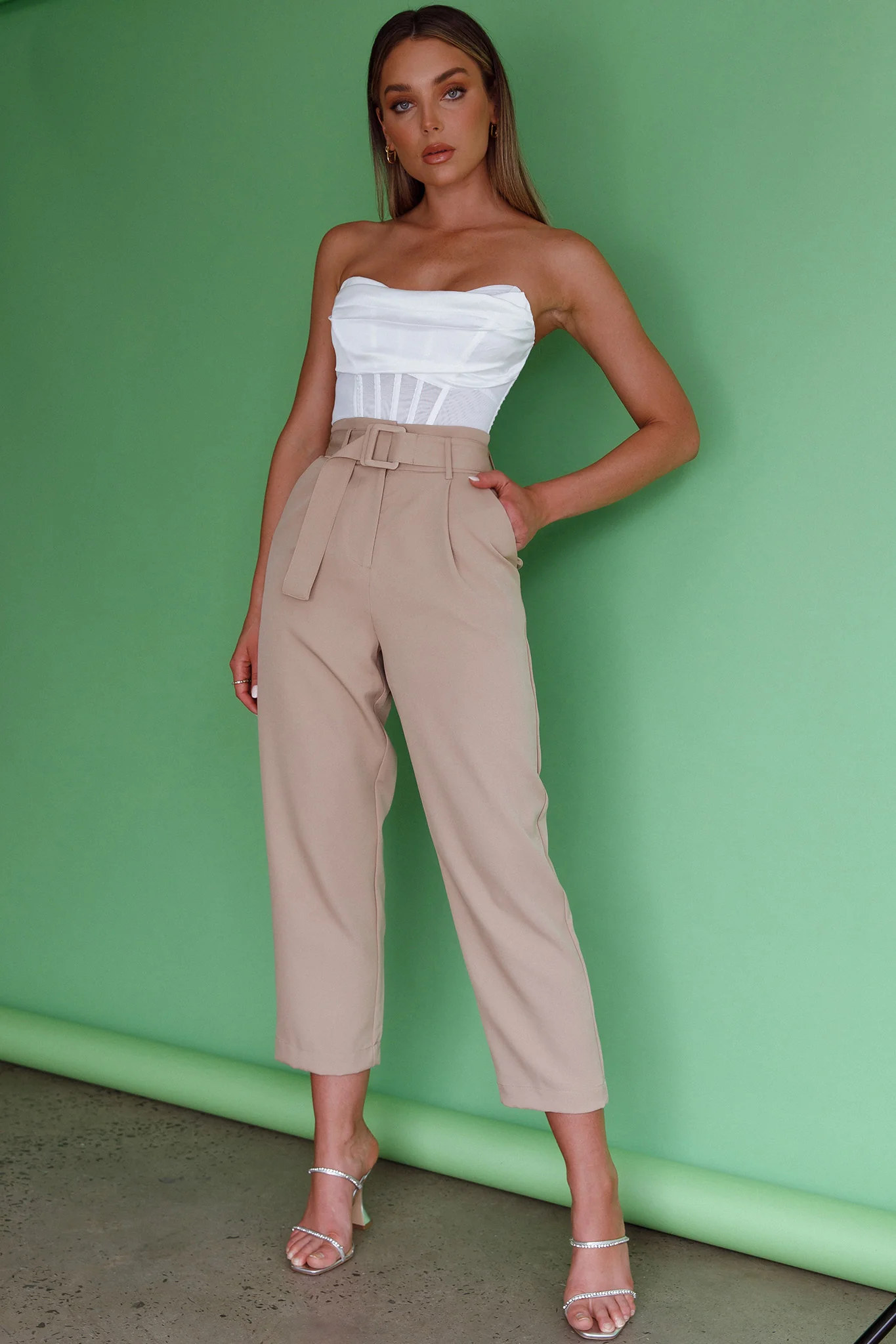 Firenze Cowl Mesh Top Off White - Image 3