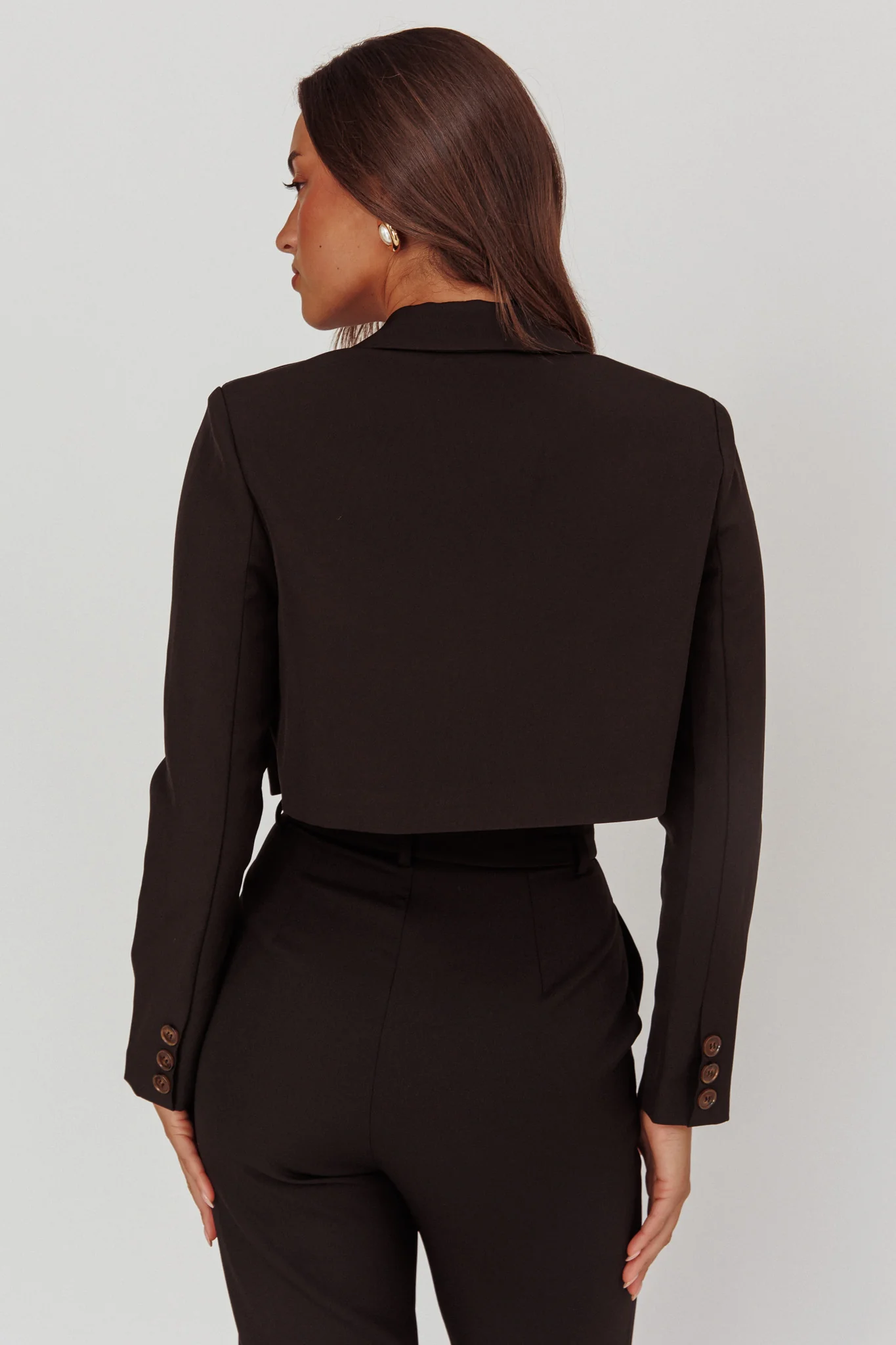Fridays Open Crop Jacket Black - Image 2