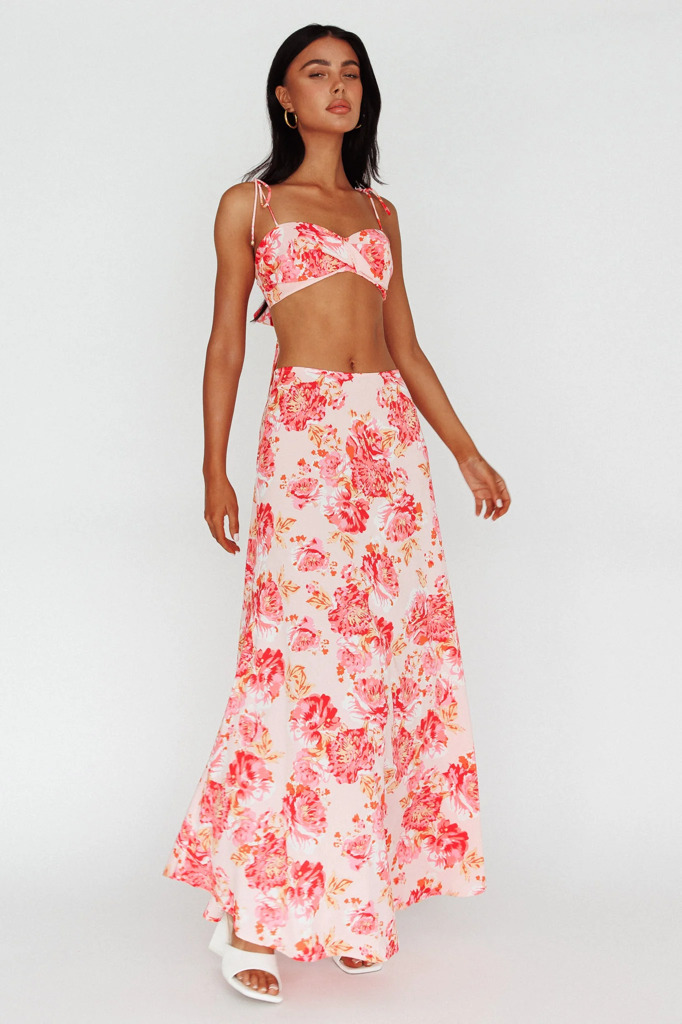 Gabbi Maxi Skirt Floral Print Pink - Image 5